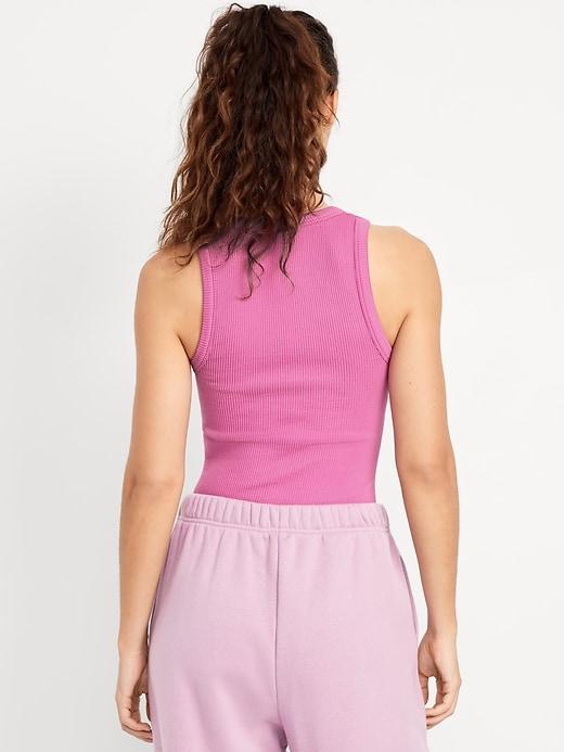 Fitted Seamless Ribbed Tank Top Product Image