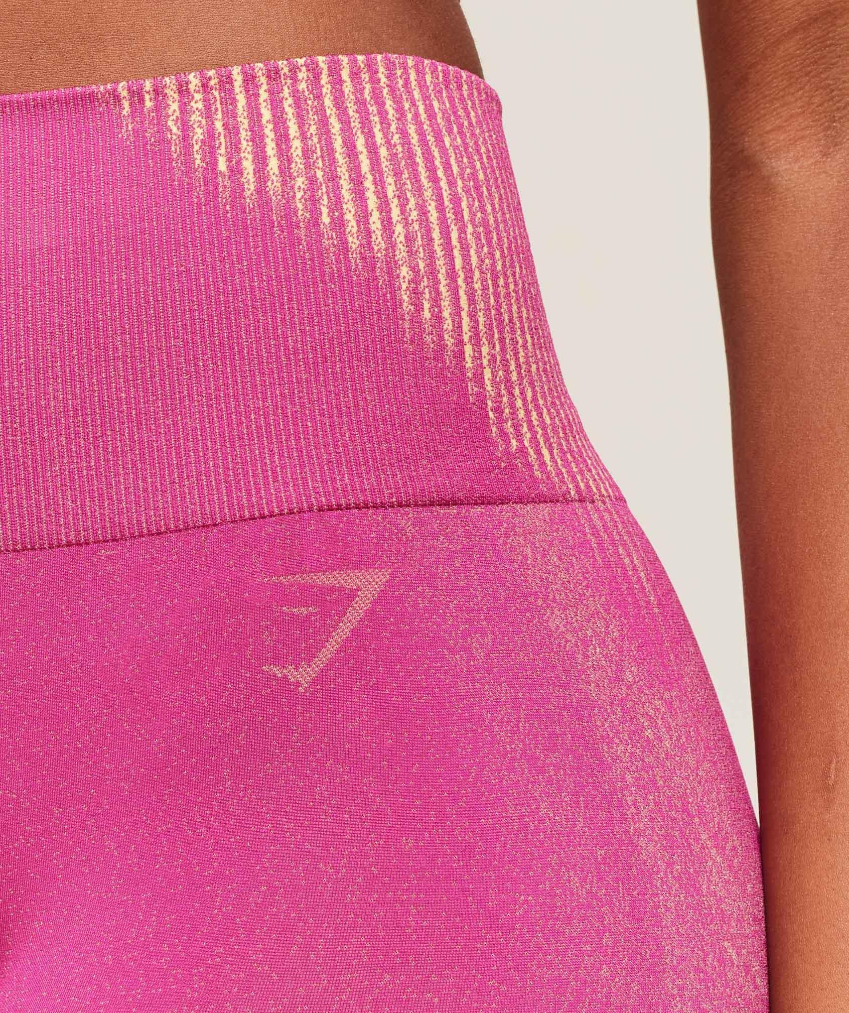 Gymshark Diffuse Seamless Leggings - Winning Pink/Refresh Yellow Female Product Image