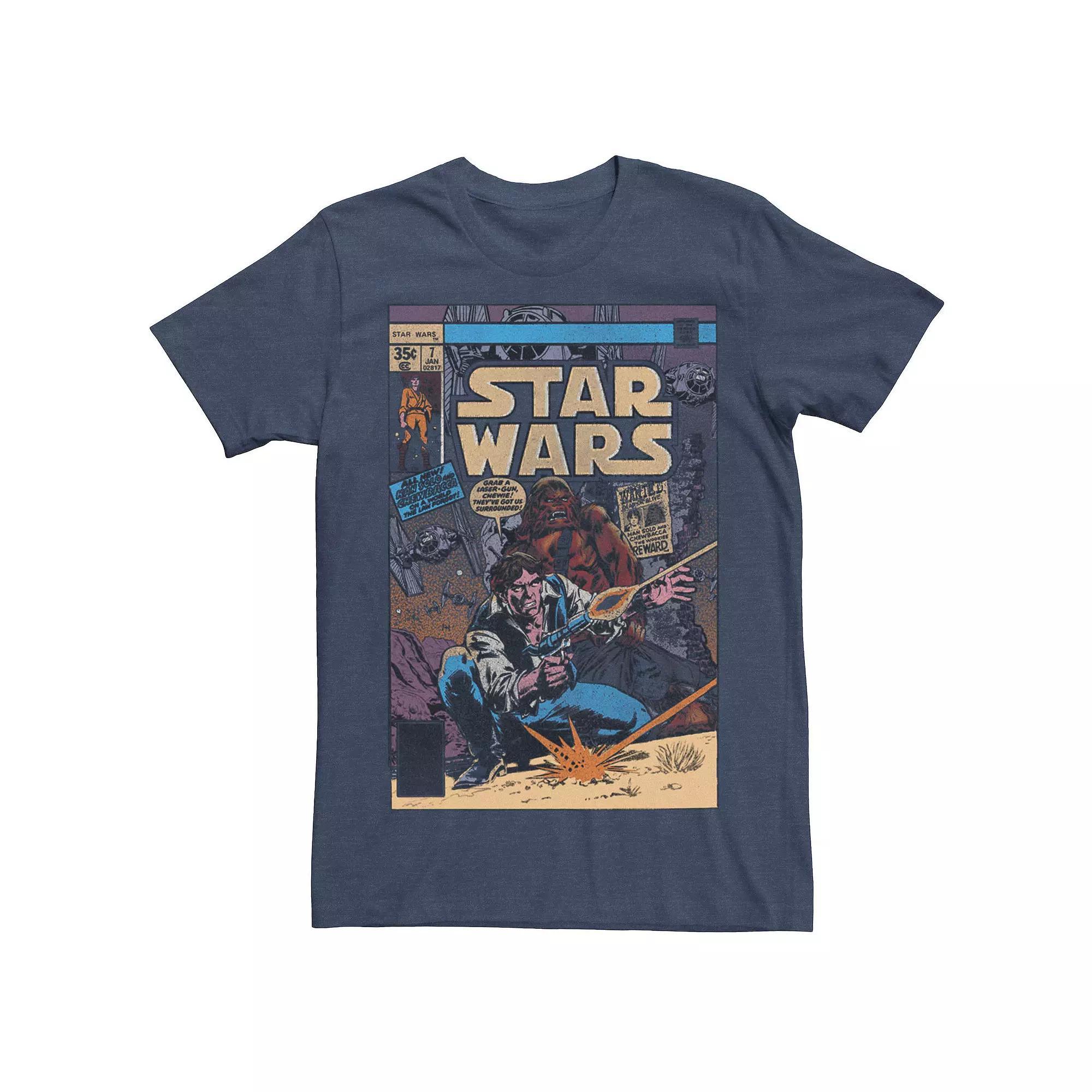 Big & Tall Star Wars Han Solo Retro Vintage Comic Cover Tee, Men's,  Product Image