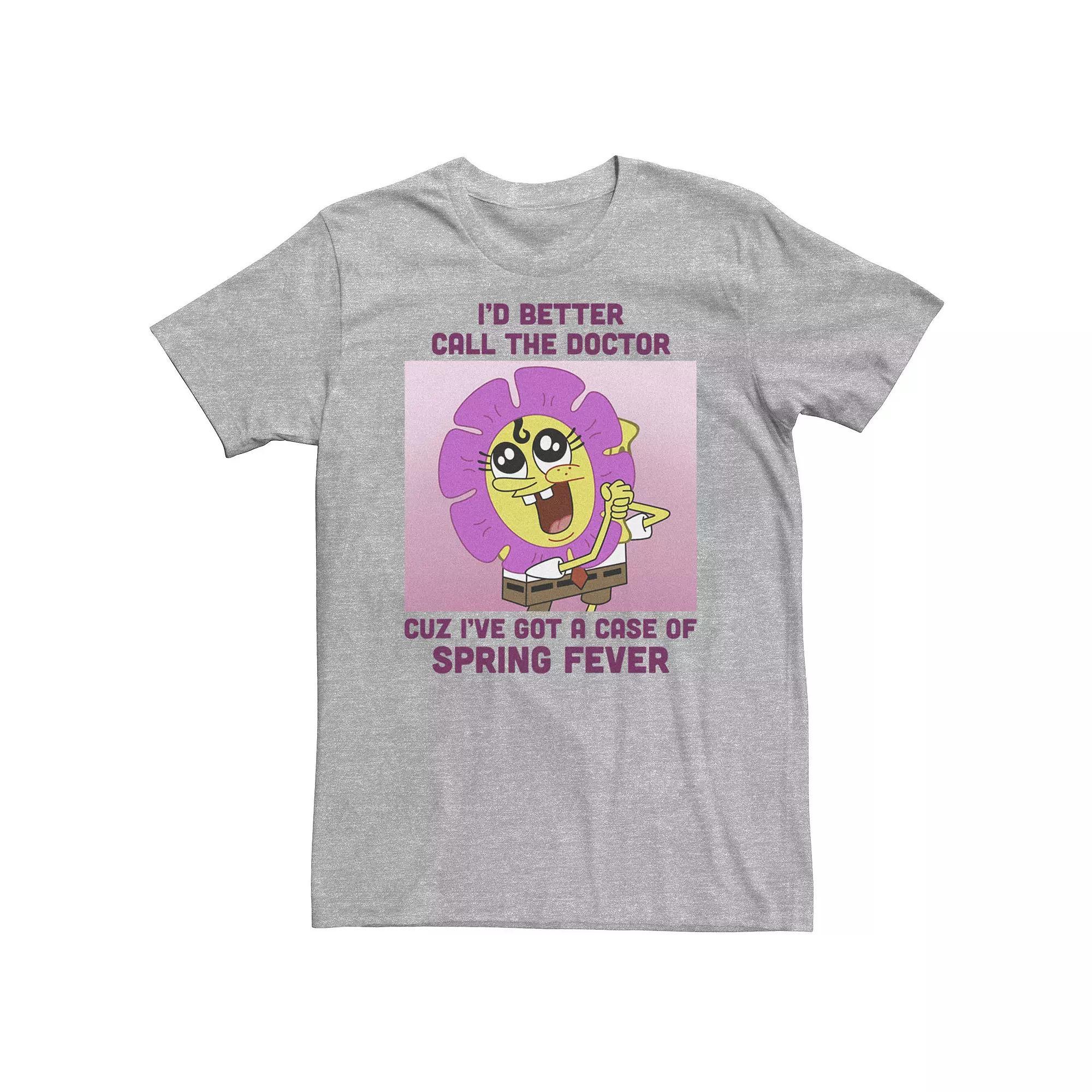Big & Tall Spongebob Squarepants Spring Fever Flower Tee, Men's,  Product Image