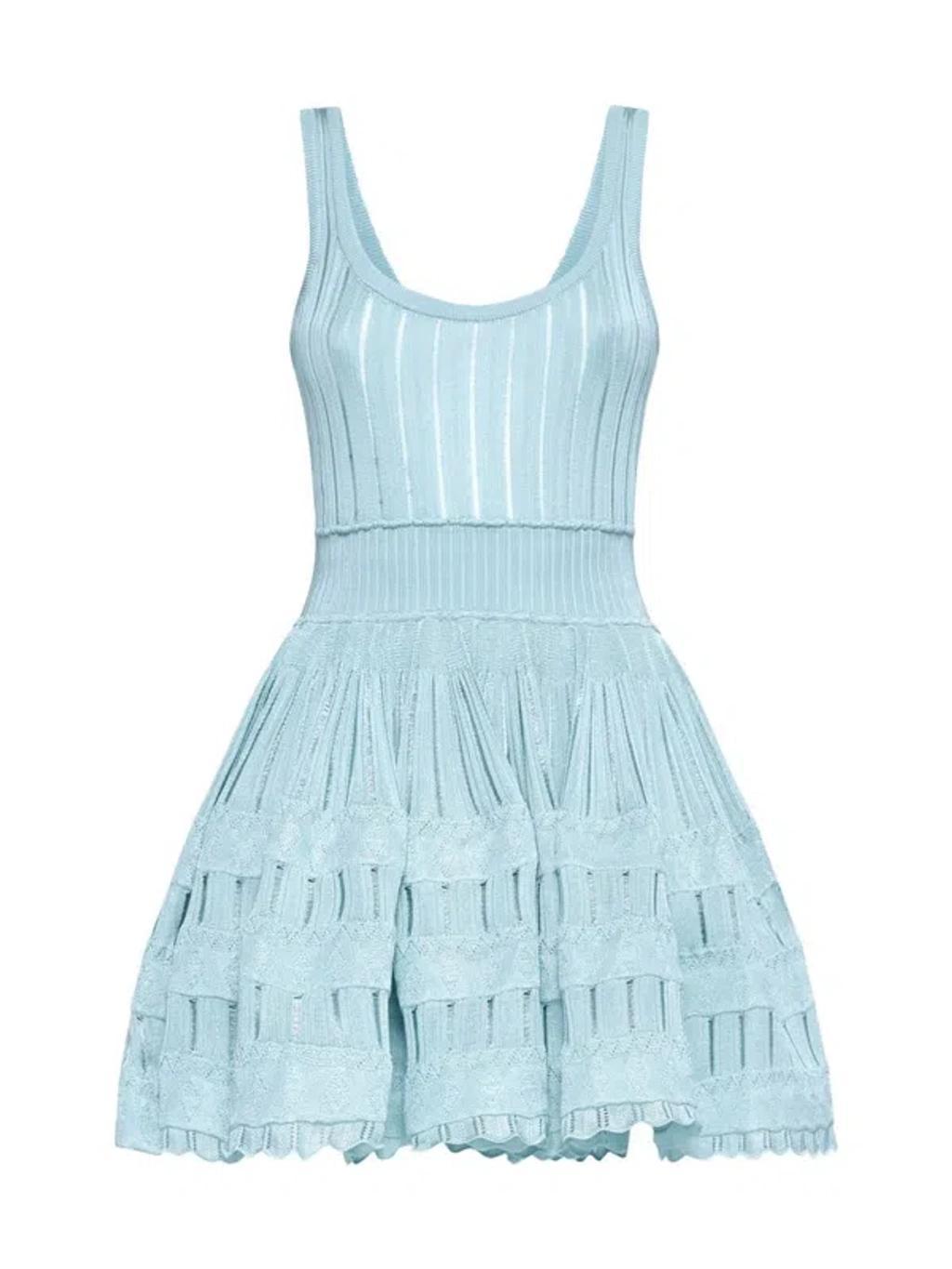 ALAÏA Crinoline Mini Dress In Menthe Product Image