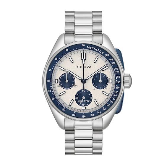 Bulova Mens Lunar Pilot Quartz Chronograph Stainless Steel Bracelet Watch Product Image