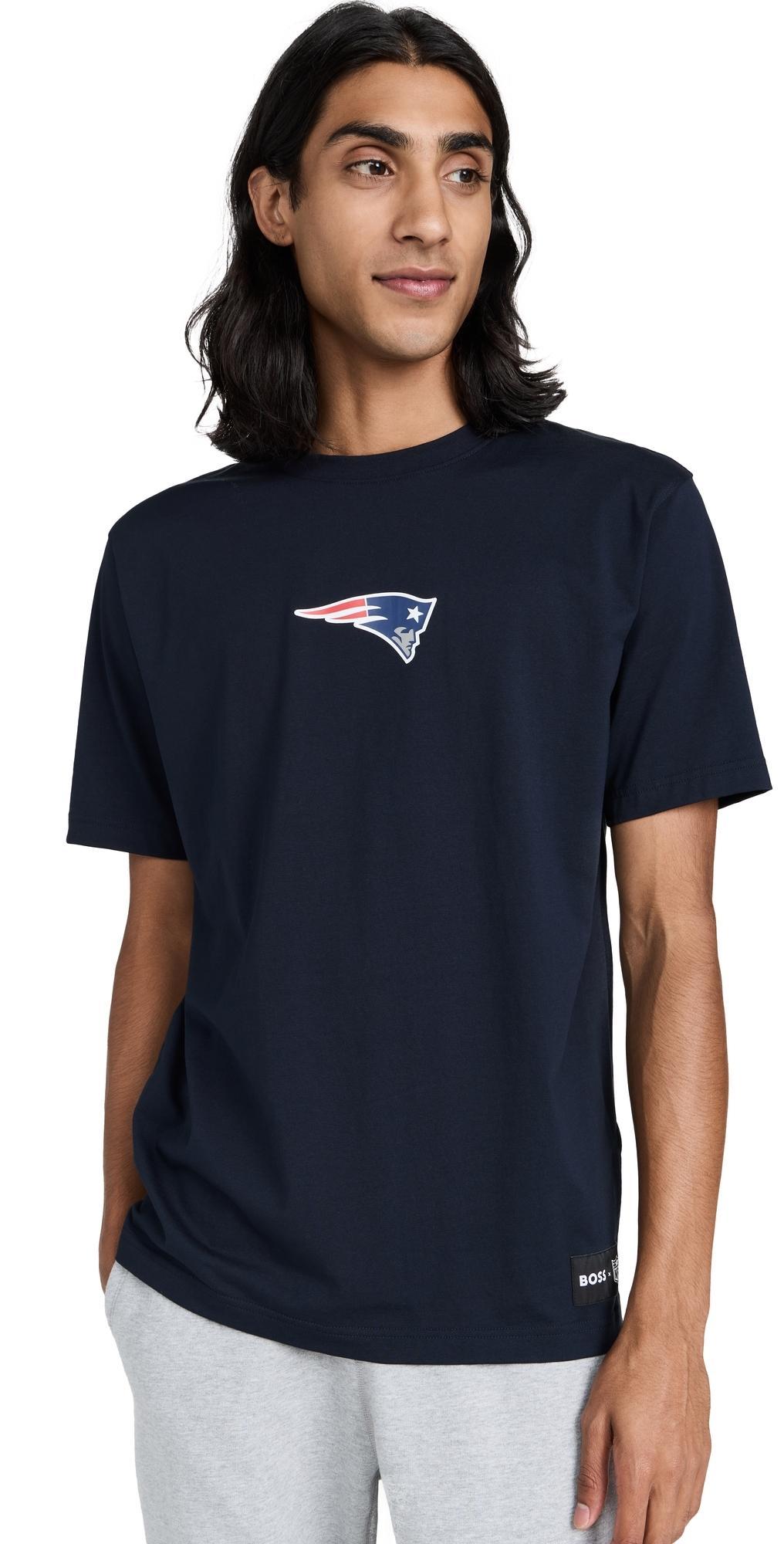 HUGO BOSS Boss X Nfl Stretch-cotton T-shirt With Special Branding In Patriots Product Image