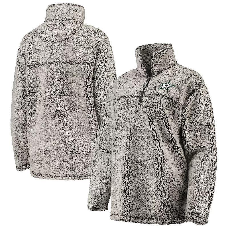 Womens G-III 4Her by Carl Banks Gray Dallas Stars Sherpa Quarter-Zip Pullover Jacket Product Image