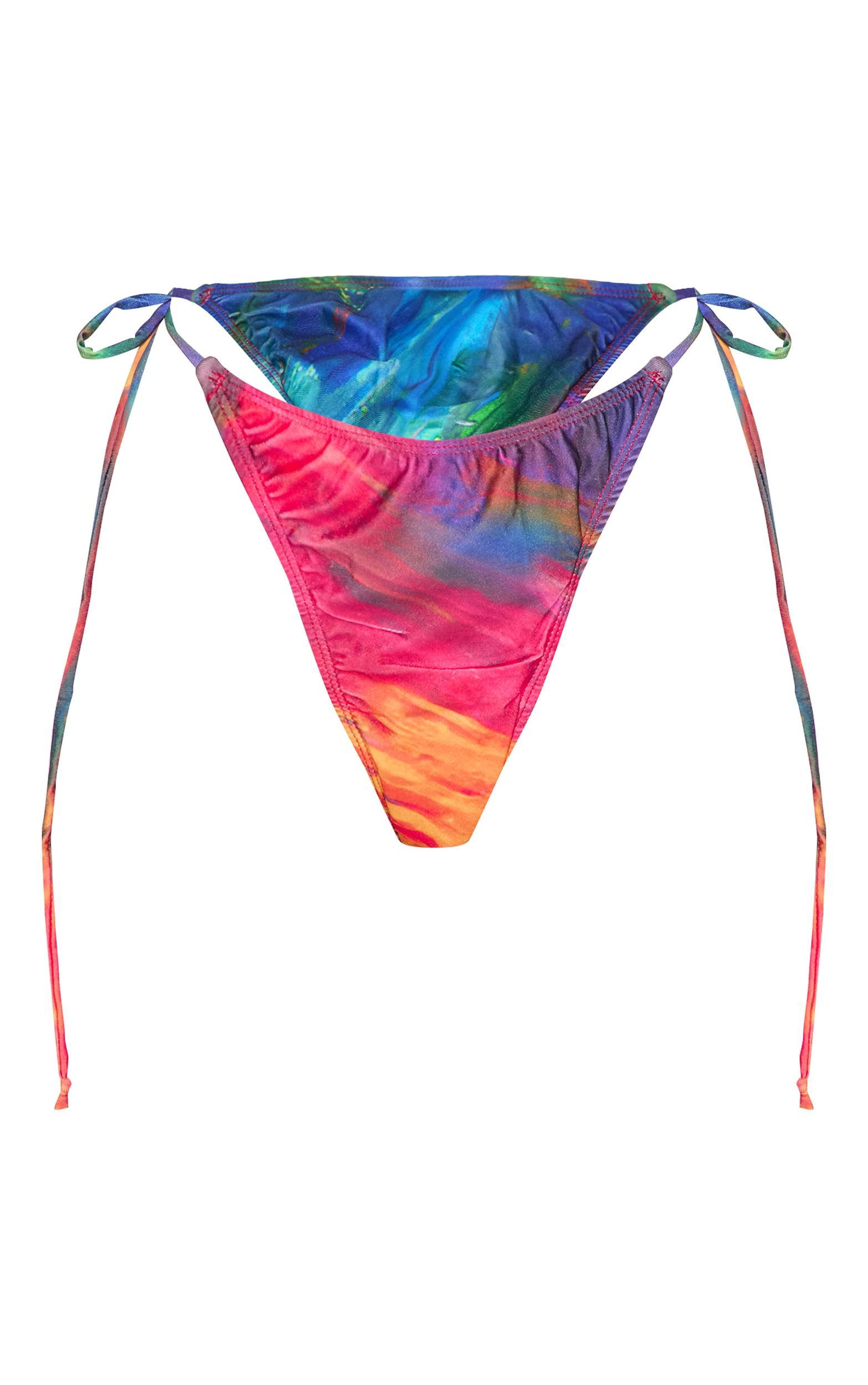 Multi Abstract Print Bikini Bottoms Product Image