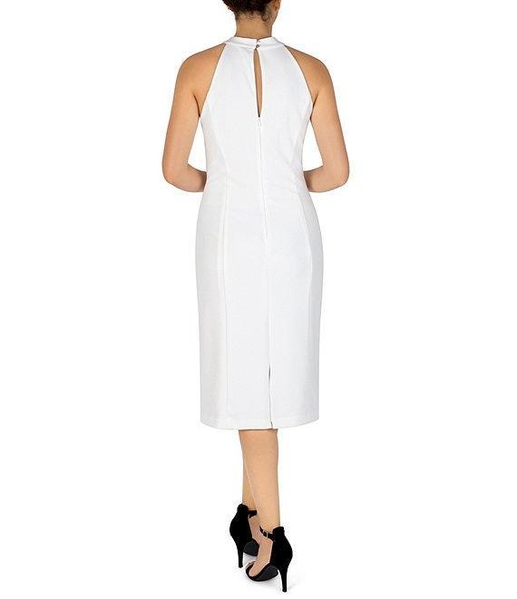 Julia Jordan Twist Halter Neck Sleeveless Stretch Crepe Sheath Dress Product Image