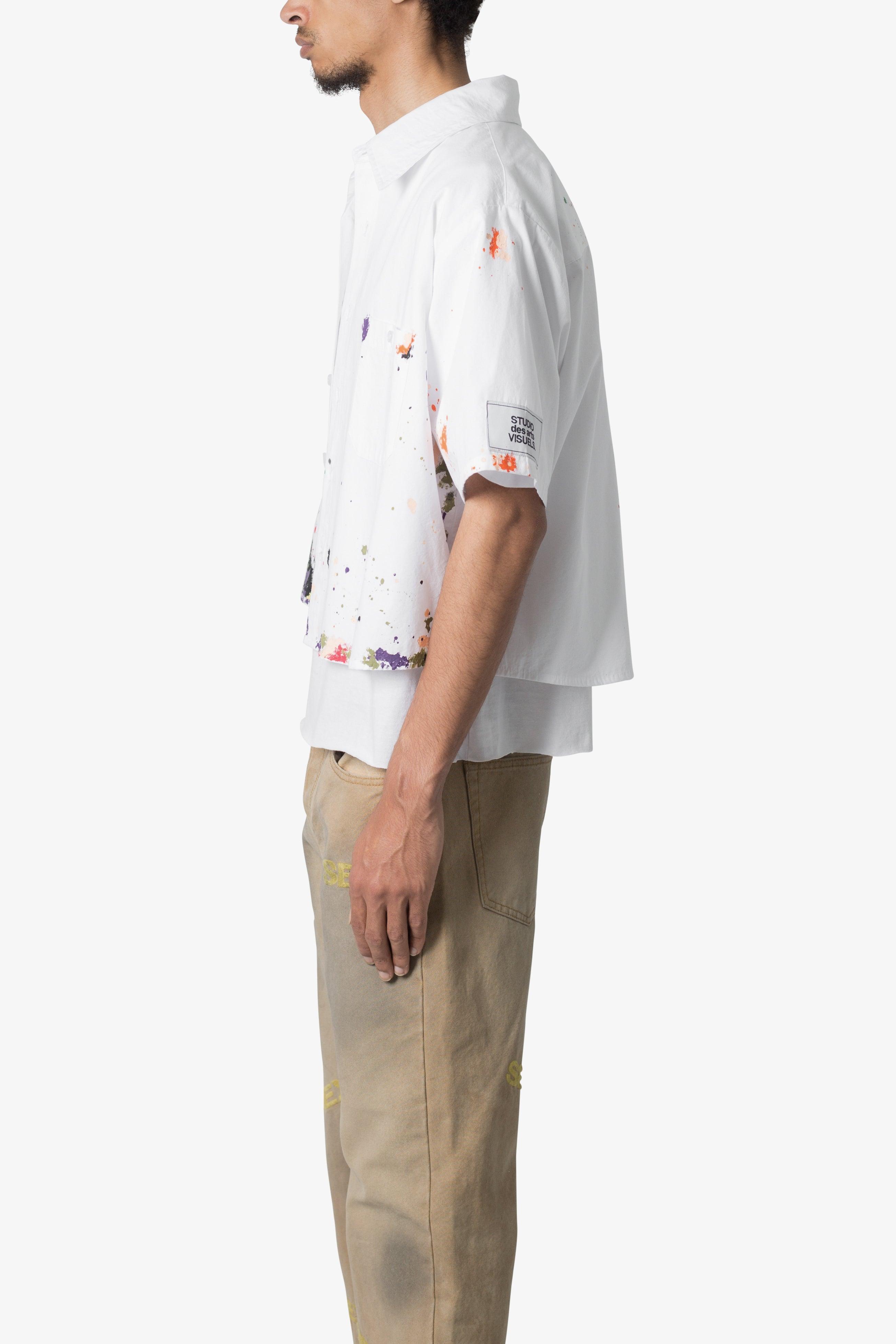 Poplin Painter S/S Shirt - White Product Image