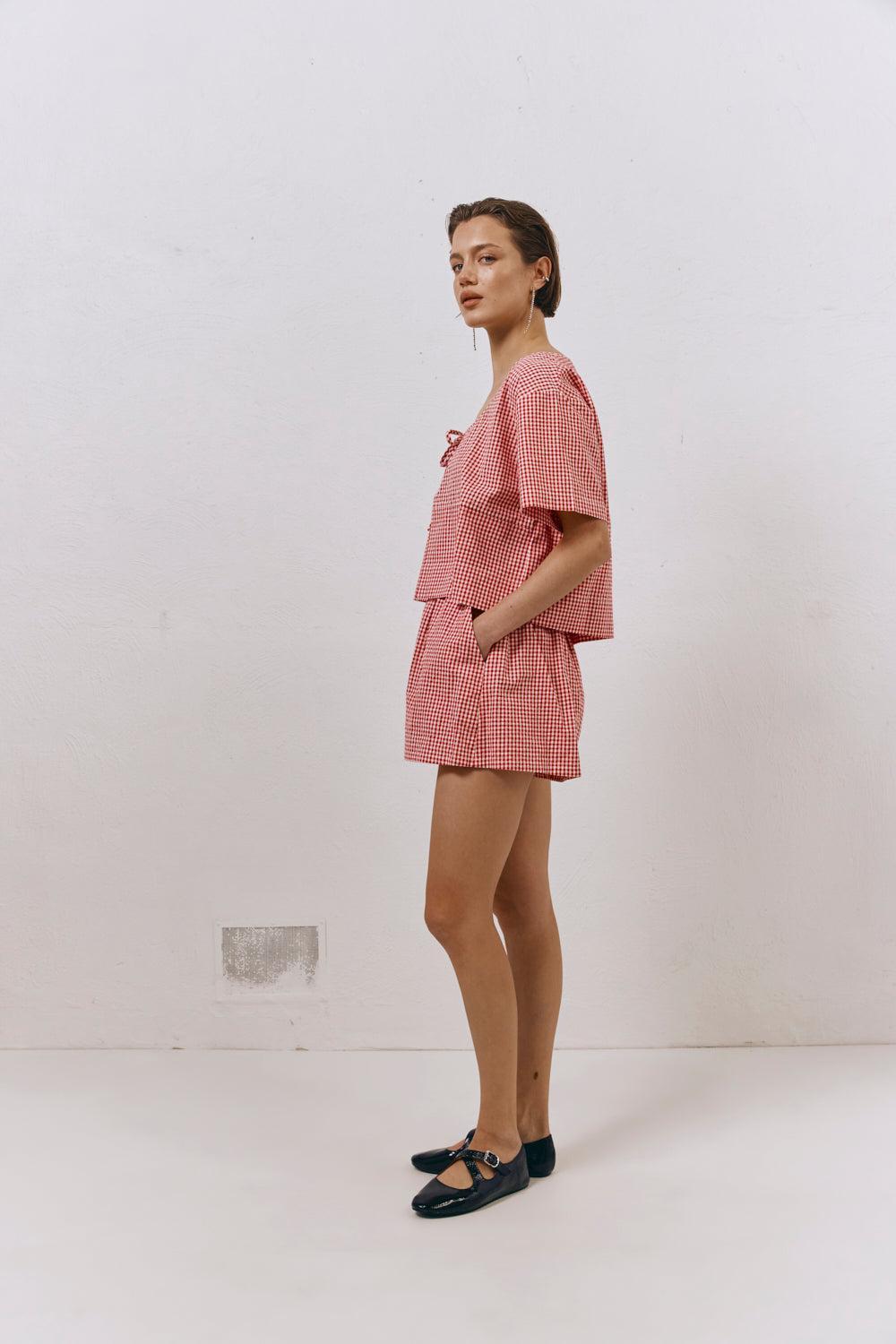 The Sea & I Smock Top Red Product Image