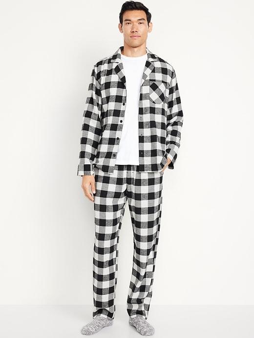 Printed Flannel Pajama Set for Men Product Image