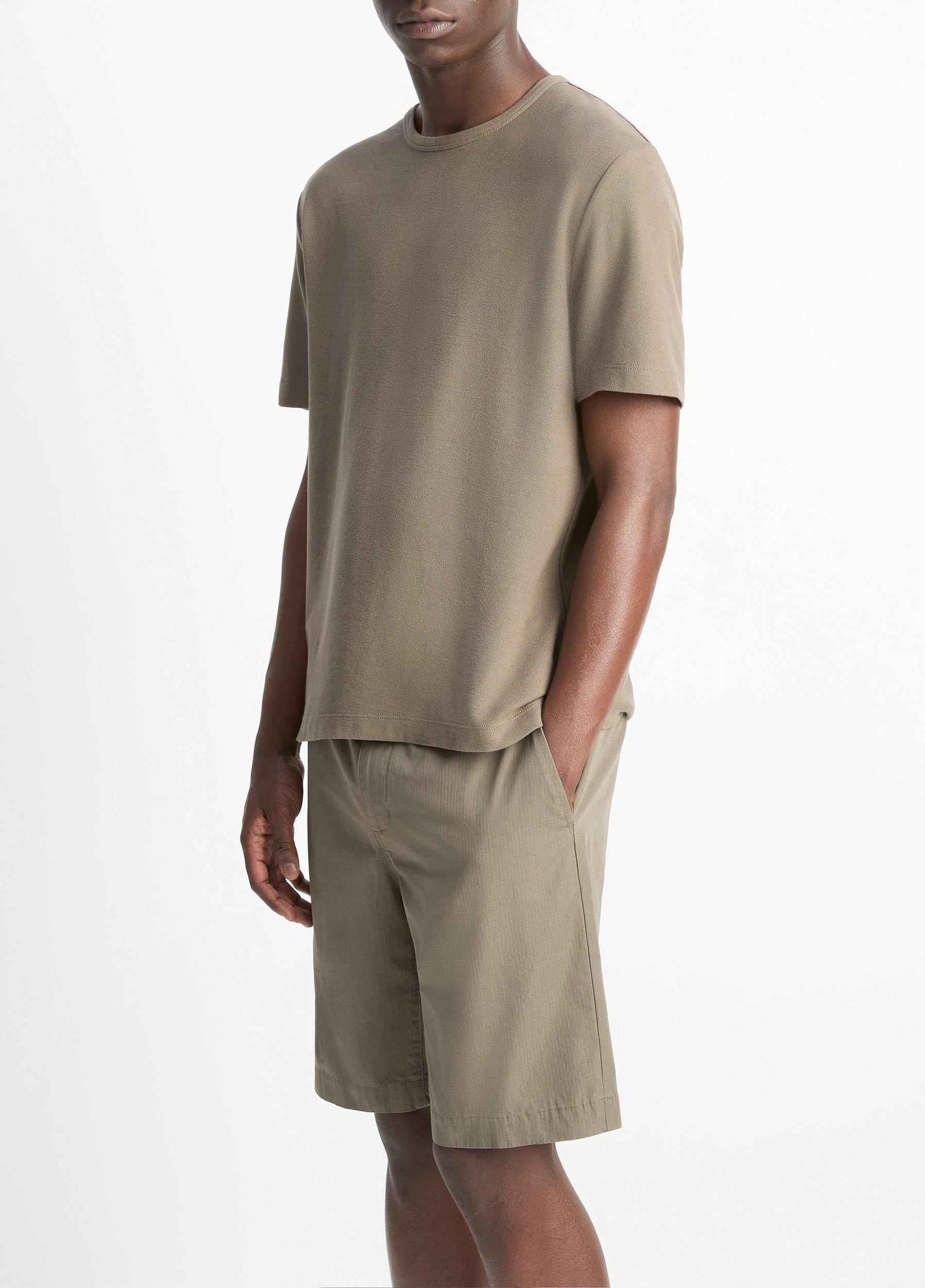 Pima Cotton Piqué Crew Neck T-Shirt Product Image