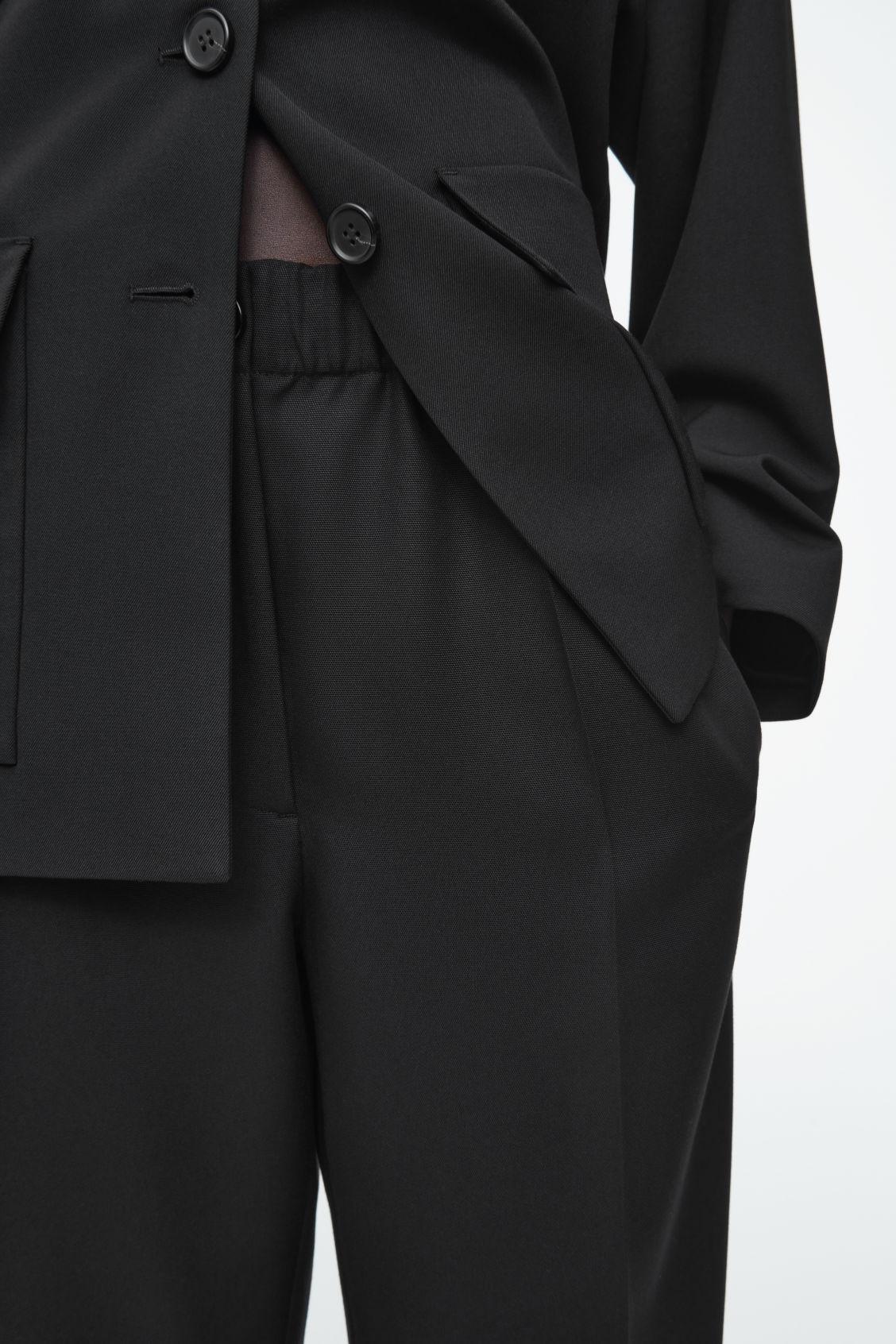 ELASTICATED STRAIGHT-LEG PANTS Product Image