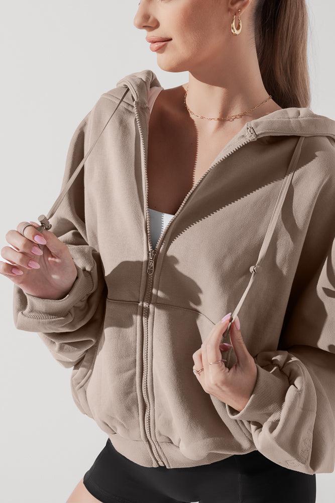 Zip Cloud Hoodie - Heather Grey Product Image