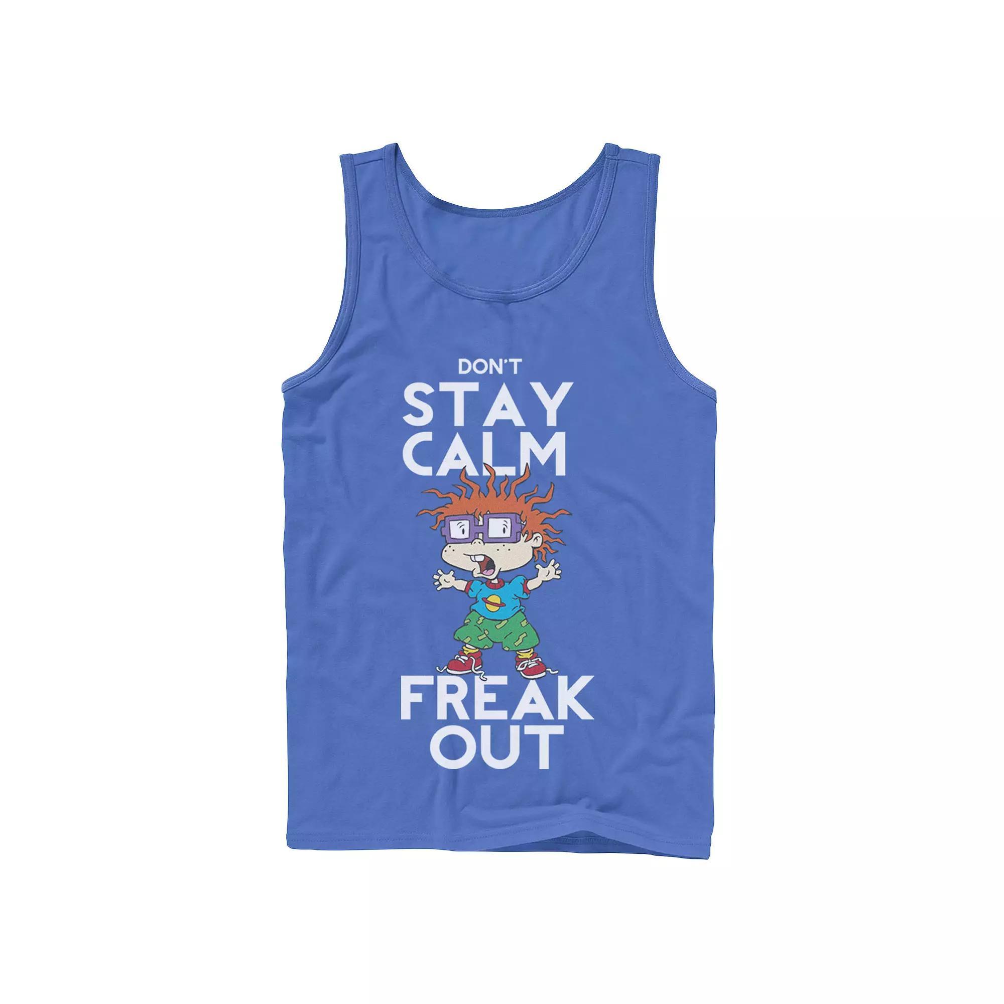 Men's Nickelodeon Rugrats Chuckie Don't Stay Calm Freak Out Graphic Tank Top,  Product Image
