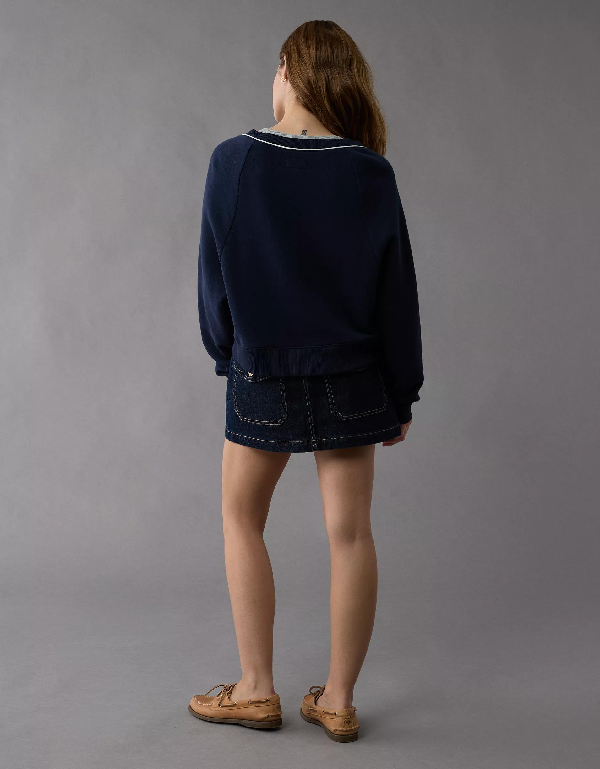 AE Relaxed Fit Fleece Cardigan Product Image