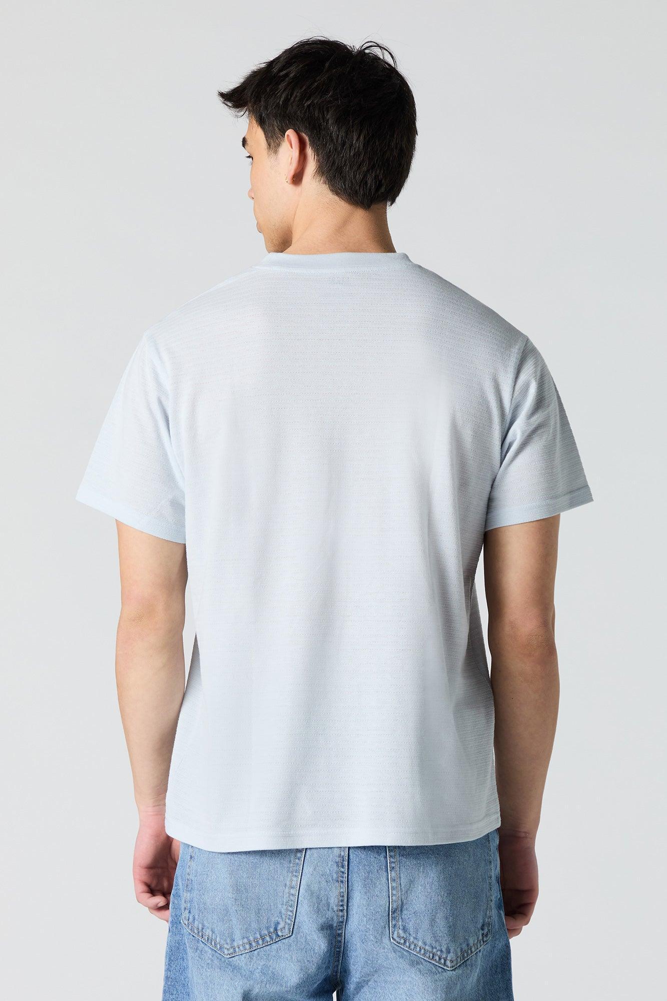 Textured Crewneck T-Shirt Male Product Image