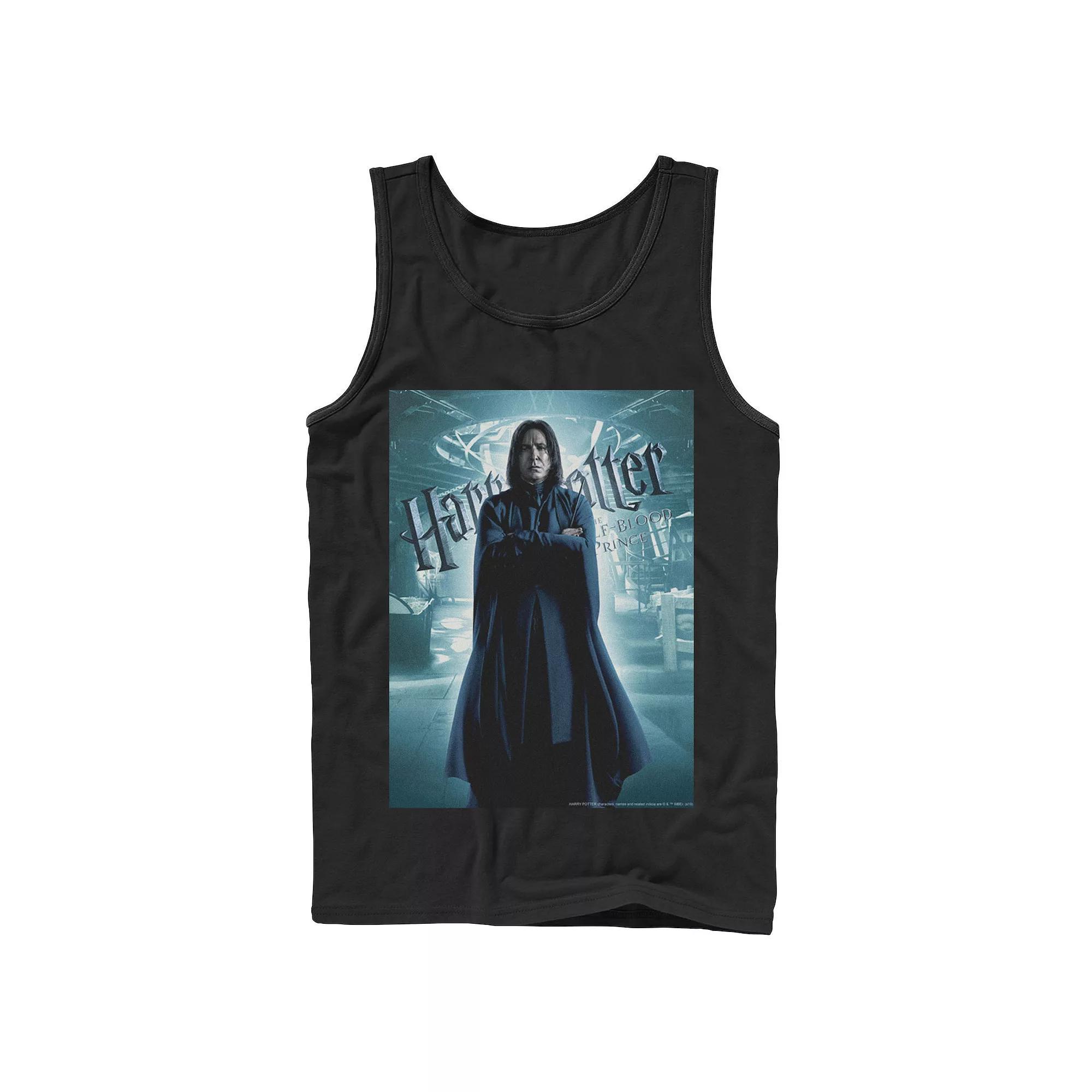 Men's Harry Potter Half-Blood Prince Snape Character Poster Graphic Tank Top, Size: Large, White Product Image