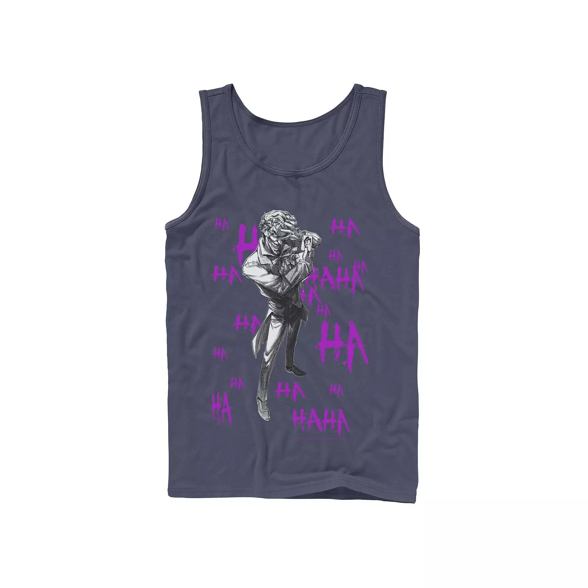 Men's DC Comics Joker HAHAHA Portrait Tank Top,  Product Image