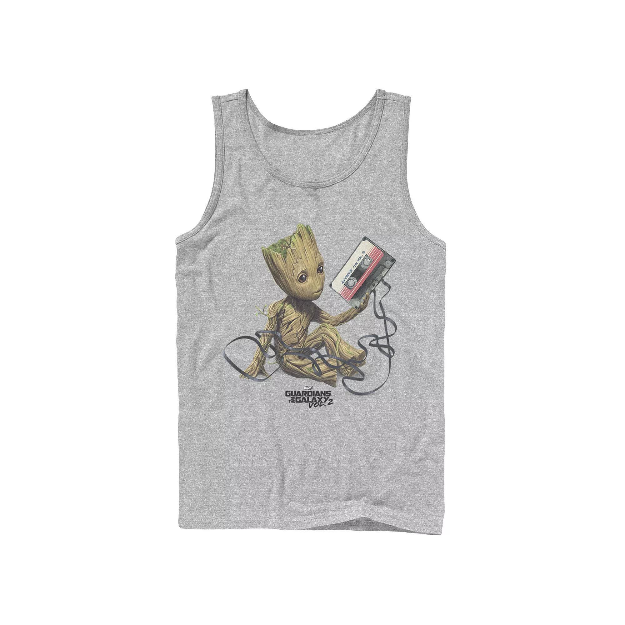 Men's Marvel Guardians Of The Galaxy Vol. 2 Groot Tape Portrait Graphic Tank Top,  Product Image