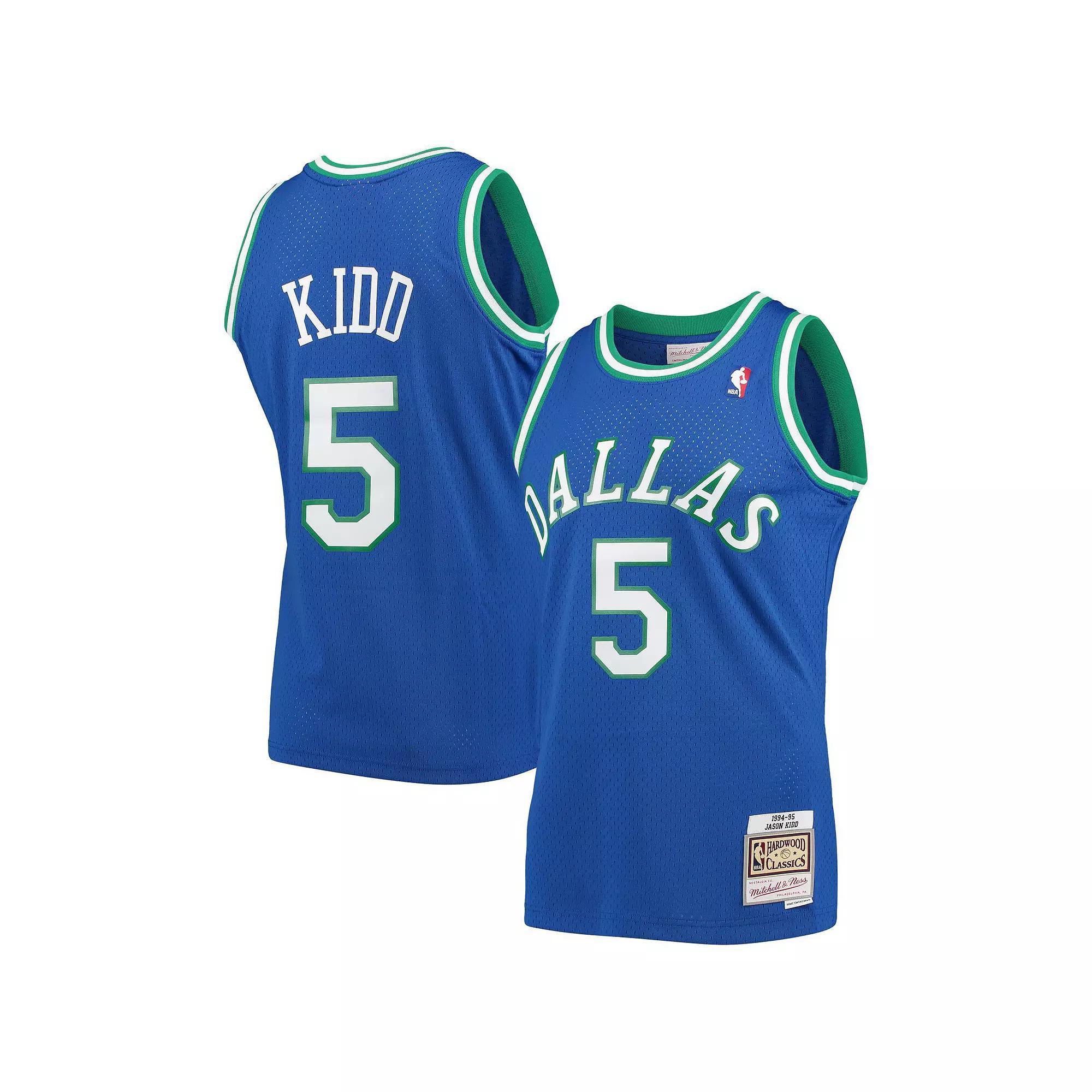Men's Mitchell & Ness Jason Kidd Blue Dallas Mavericks Hardwood Classics Swingman Jersey, Size: Small Product Image