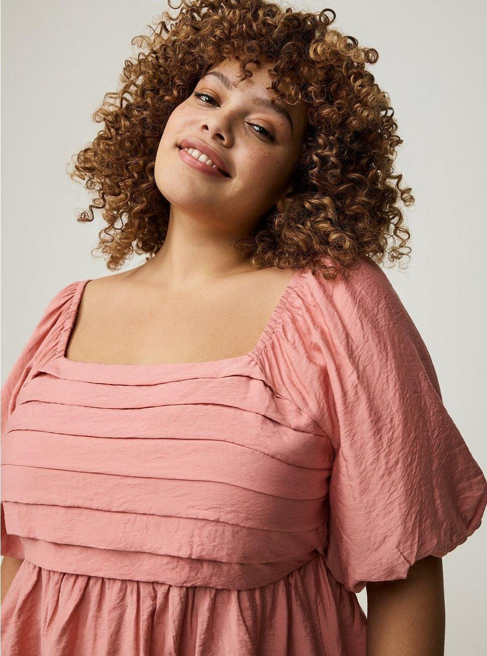 Ruched Puff Sleeve Top Product Image