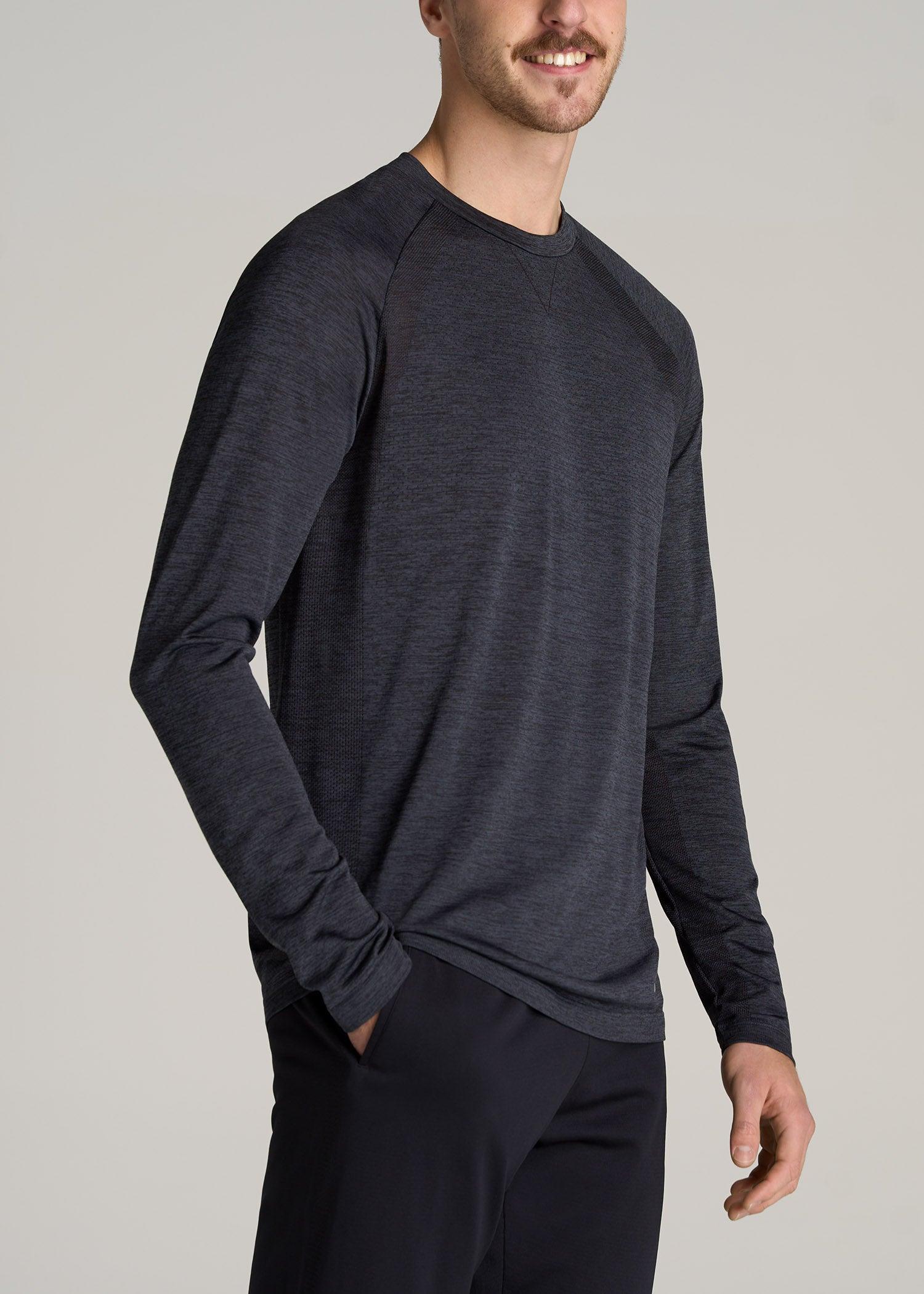 A.T. Performance MODERN-FIT Raglan Shirt for Tall Men in Charcoal Mix Male Product Image