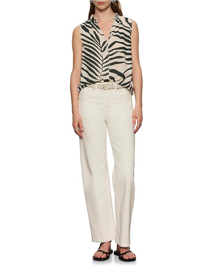 V-Neck Tank Peplum With Pleats Product Image