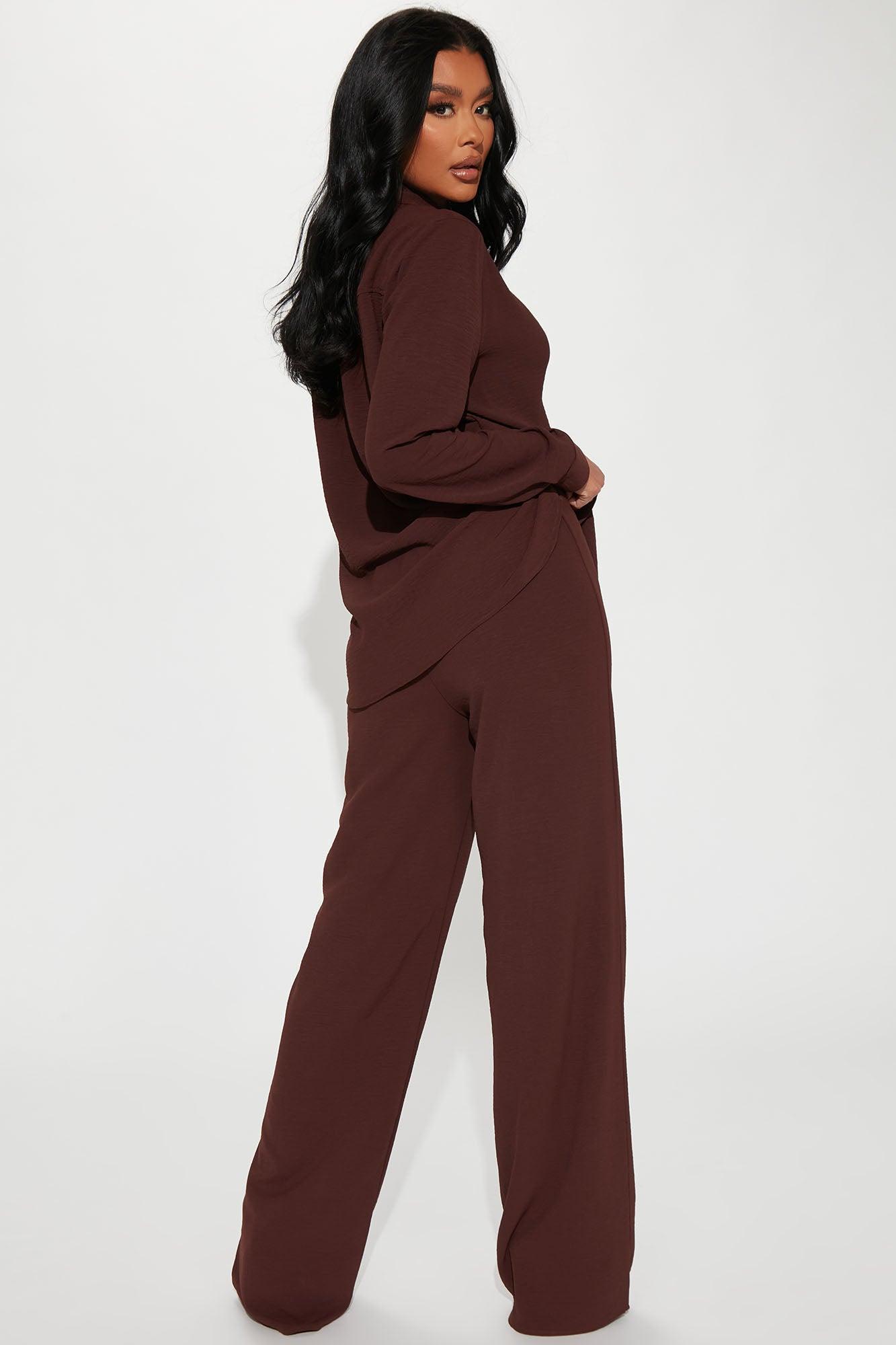 Makenzie Pant Set - Brown Product Image
