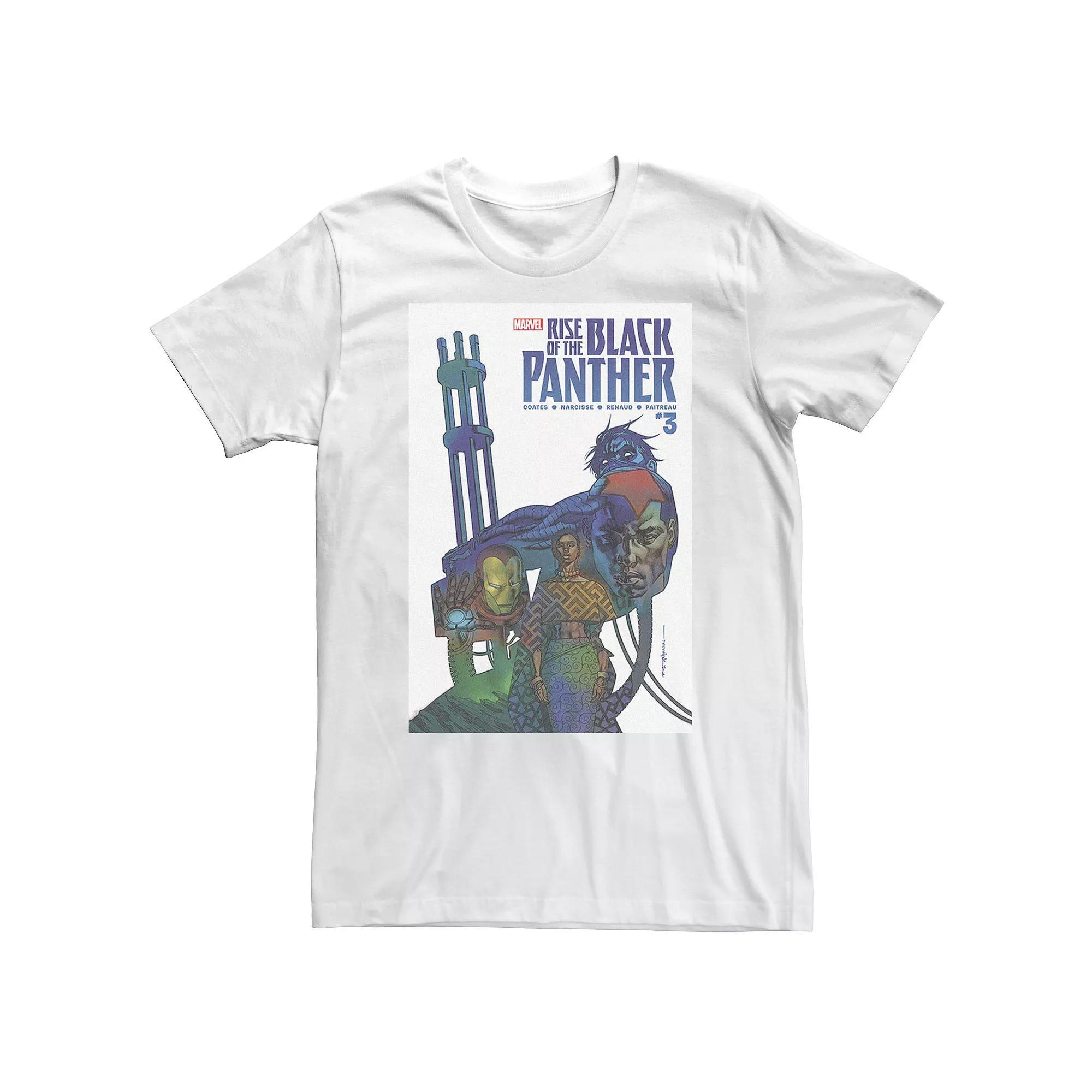 Big & Tall Marvel Rise of Black Panther #3 Comic Cover Tee, Men's, Size: Large Tall, White Product Image