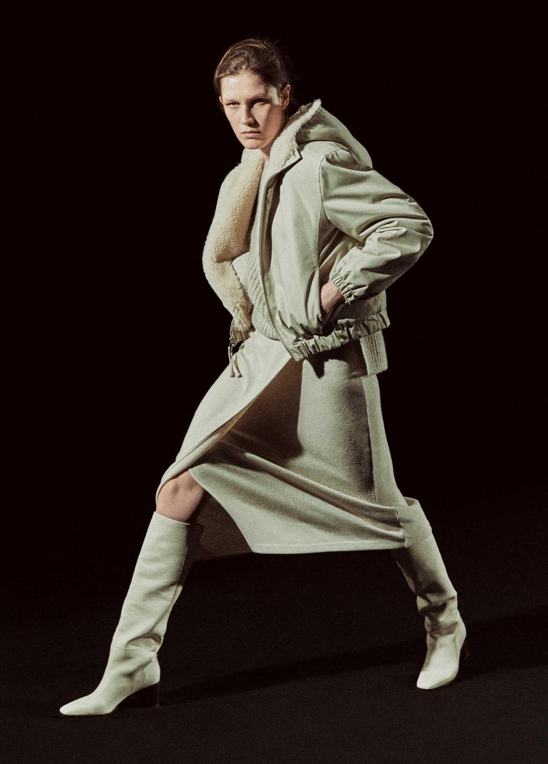 Faux Fur-Lined Bomber Jacket Product Image