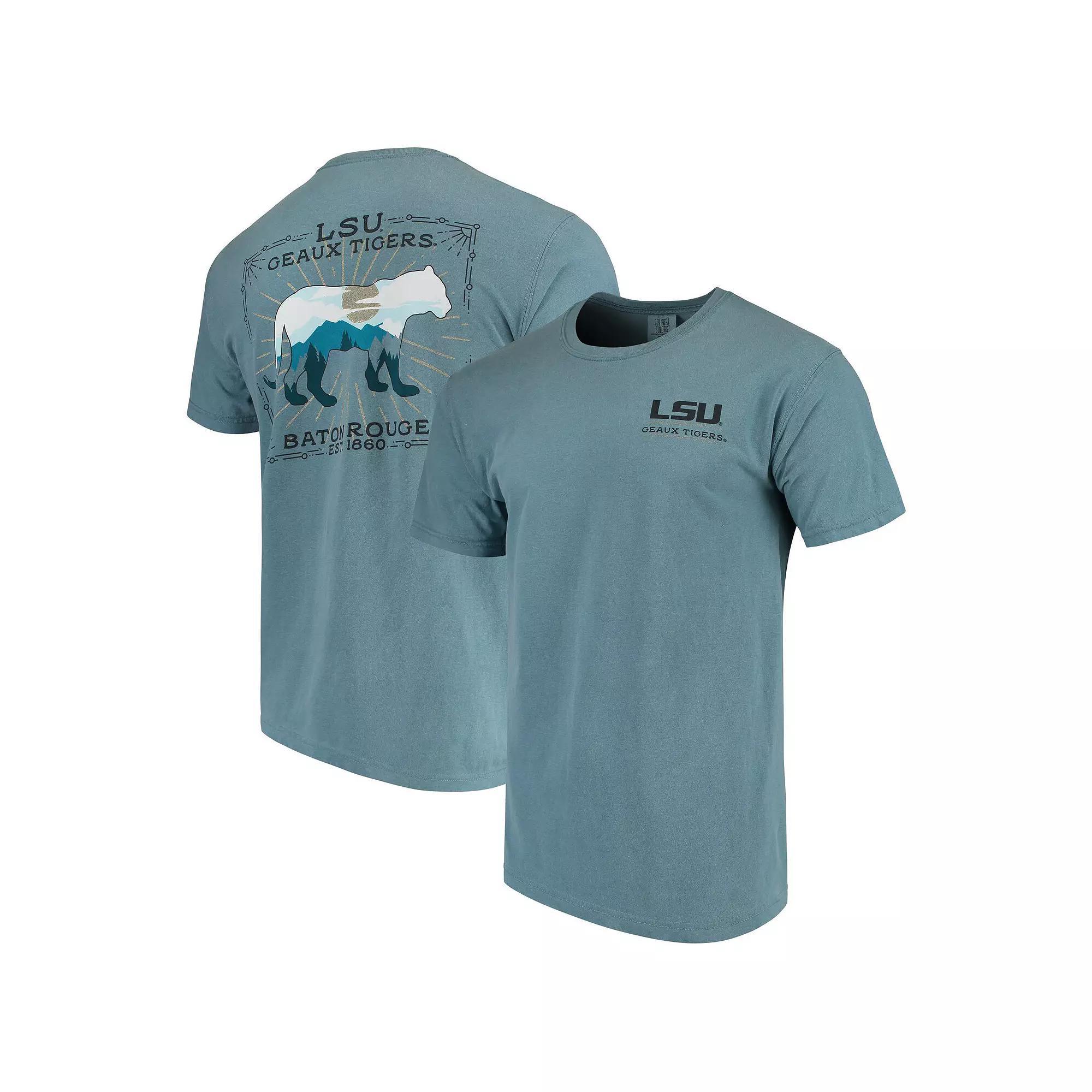 Men's Blue LSU Tigers State Scenery Comfort Colors T-Shirt, Size: Large Product Image