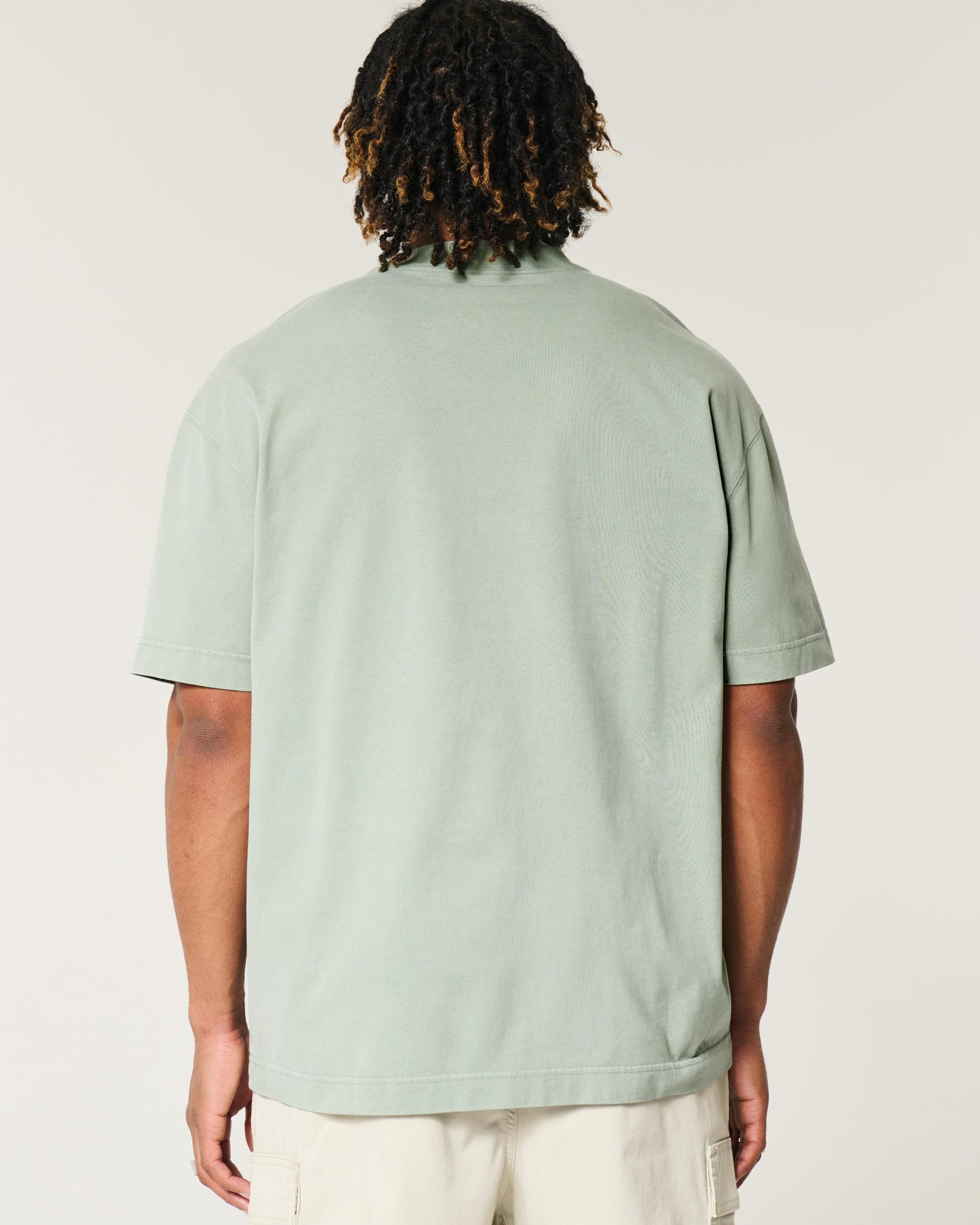 Boxy Heavyweight Camo Crew T-Shirt Product Image