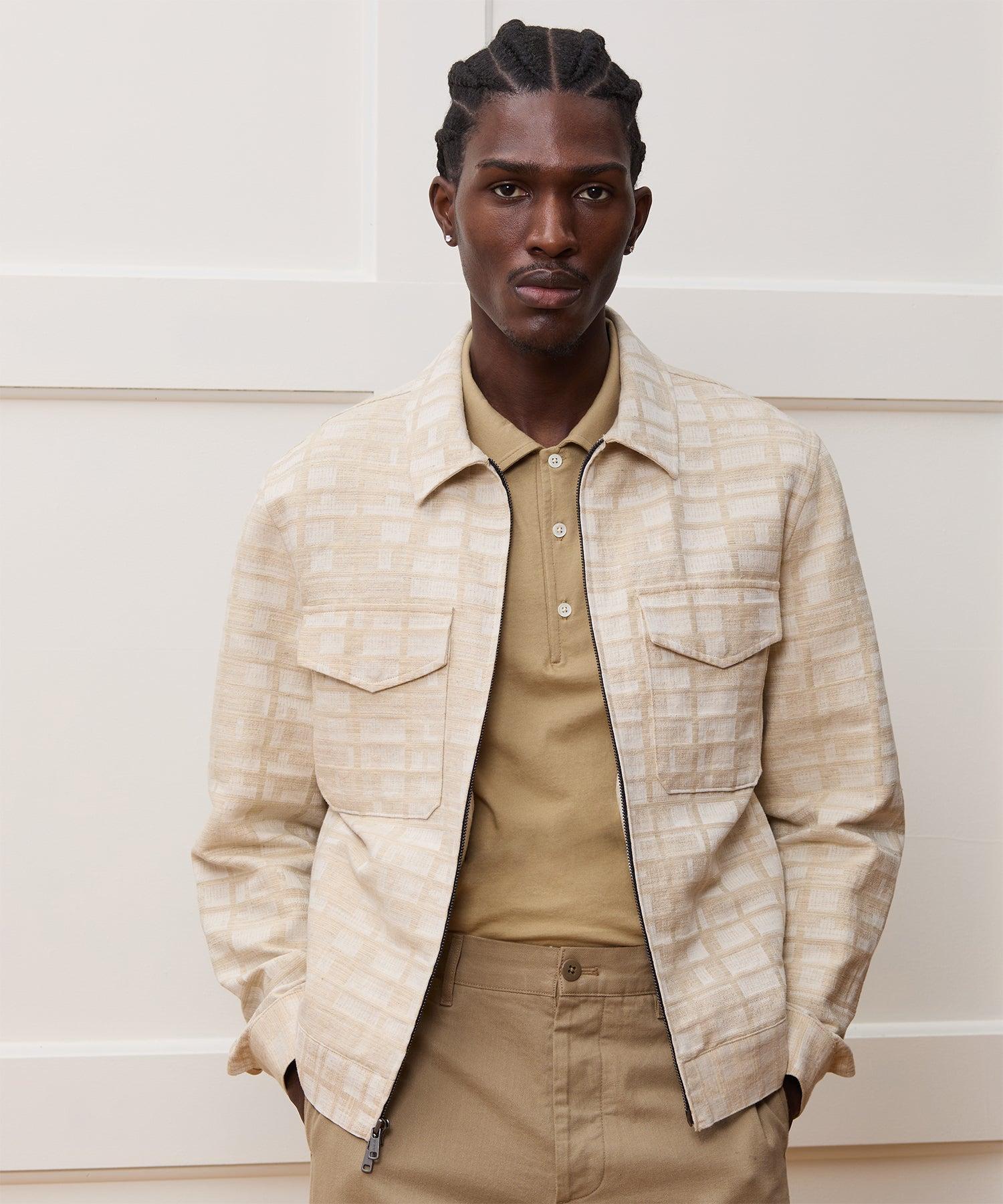 Textured Linen-Cotton Station Jacket Product Image
