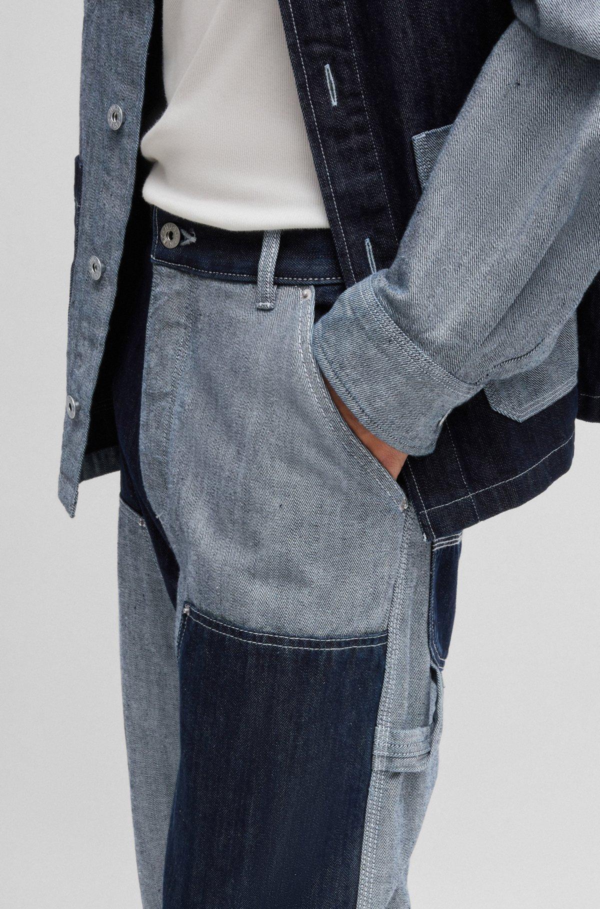 Loose-fit jeans in mixed denims Product Image