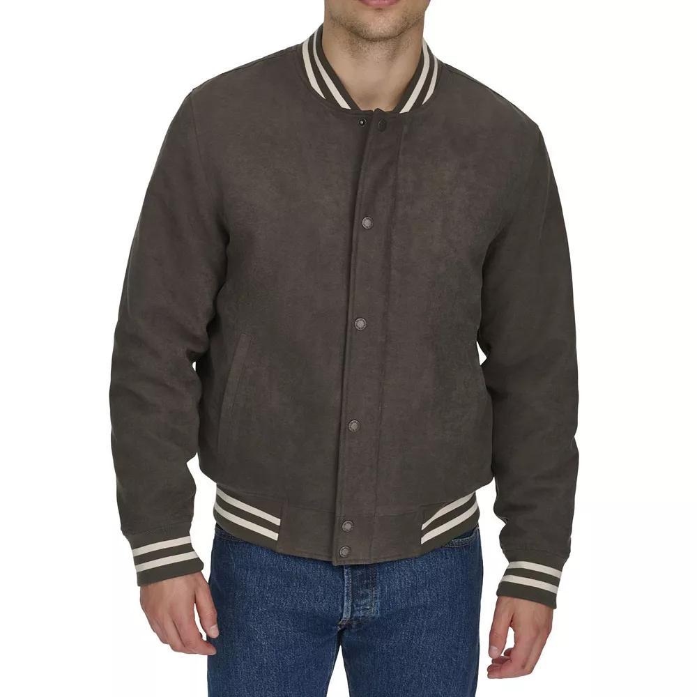 Men's Levi's® Faux Suede Varsity Bomber Jacket, Size: Large, Grey Product Image
