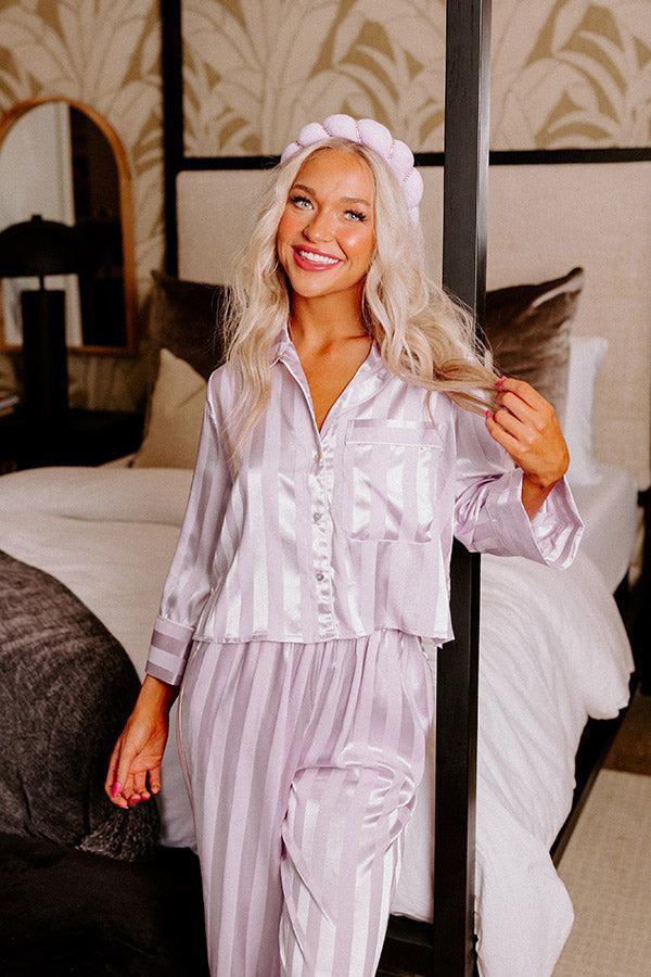 Unwind And Relax Pajama Top In Lavender Product Image