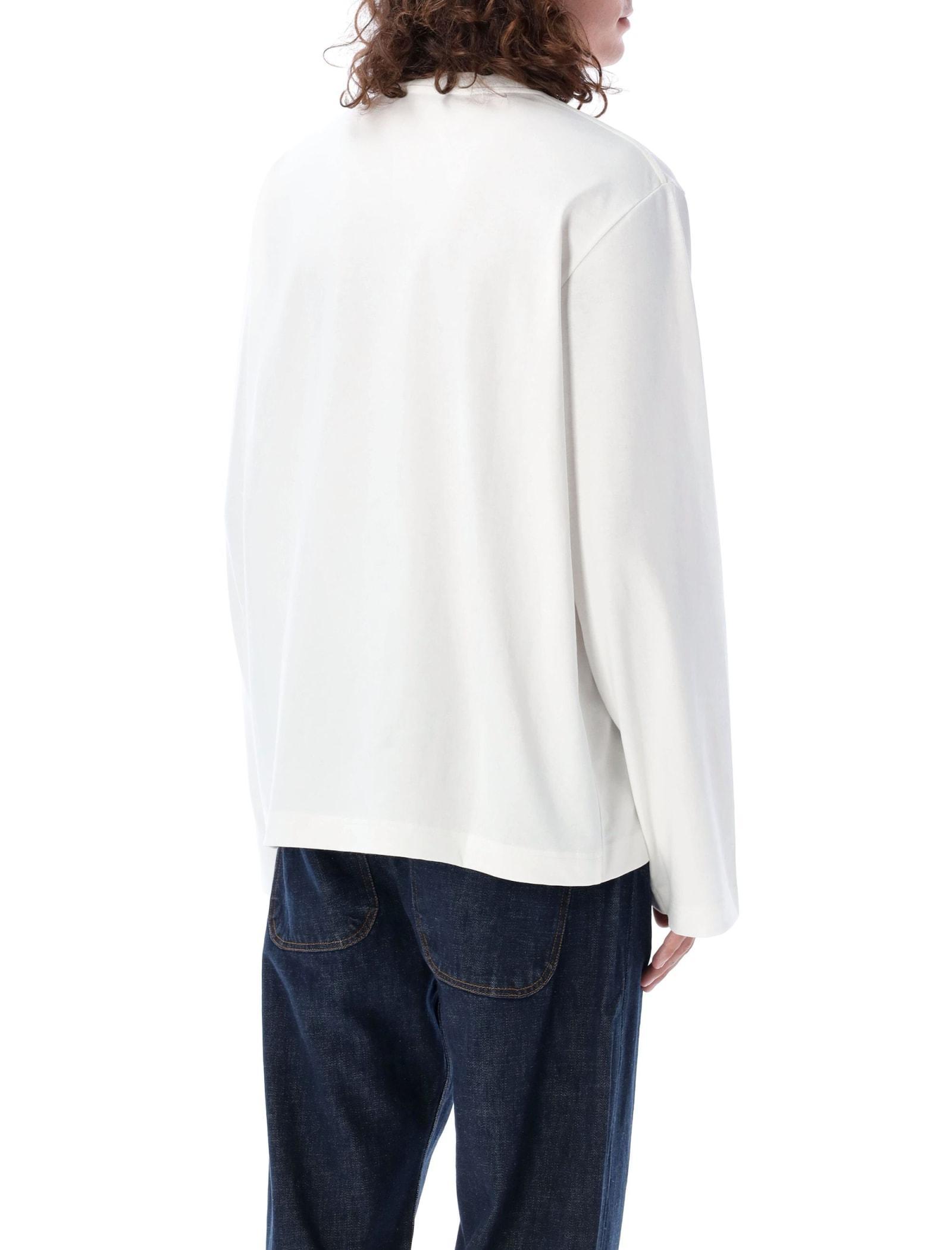 ACNE STUDIOS White Printed-logo Long Sleeve T-shirt Product Image