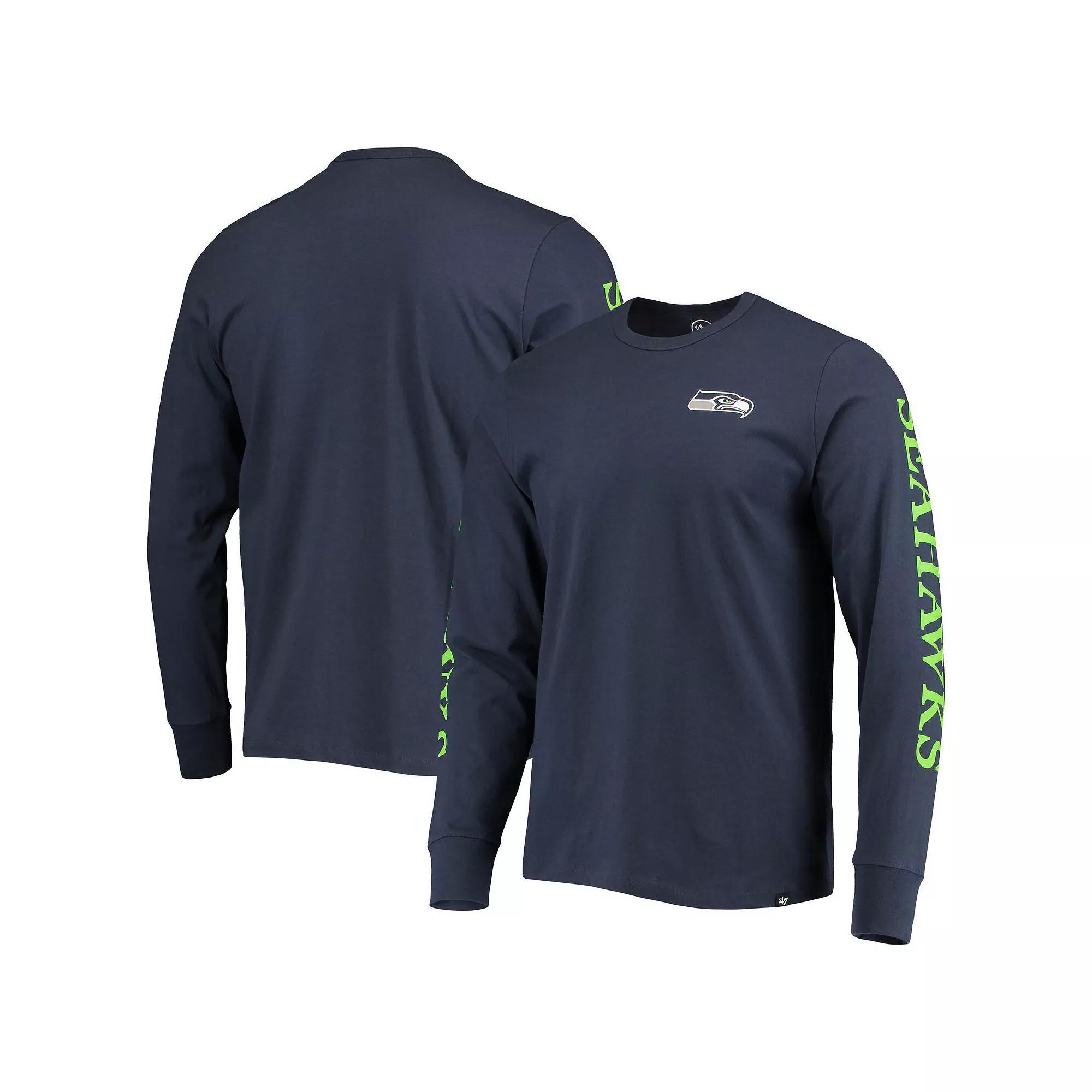 Mens 47 College Seattle Seahawks Franklin Long Sleeve T-Shirt Blue Product Image