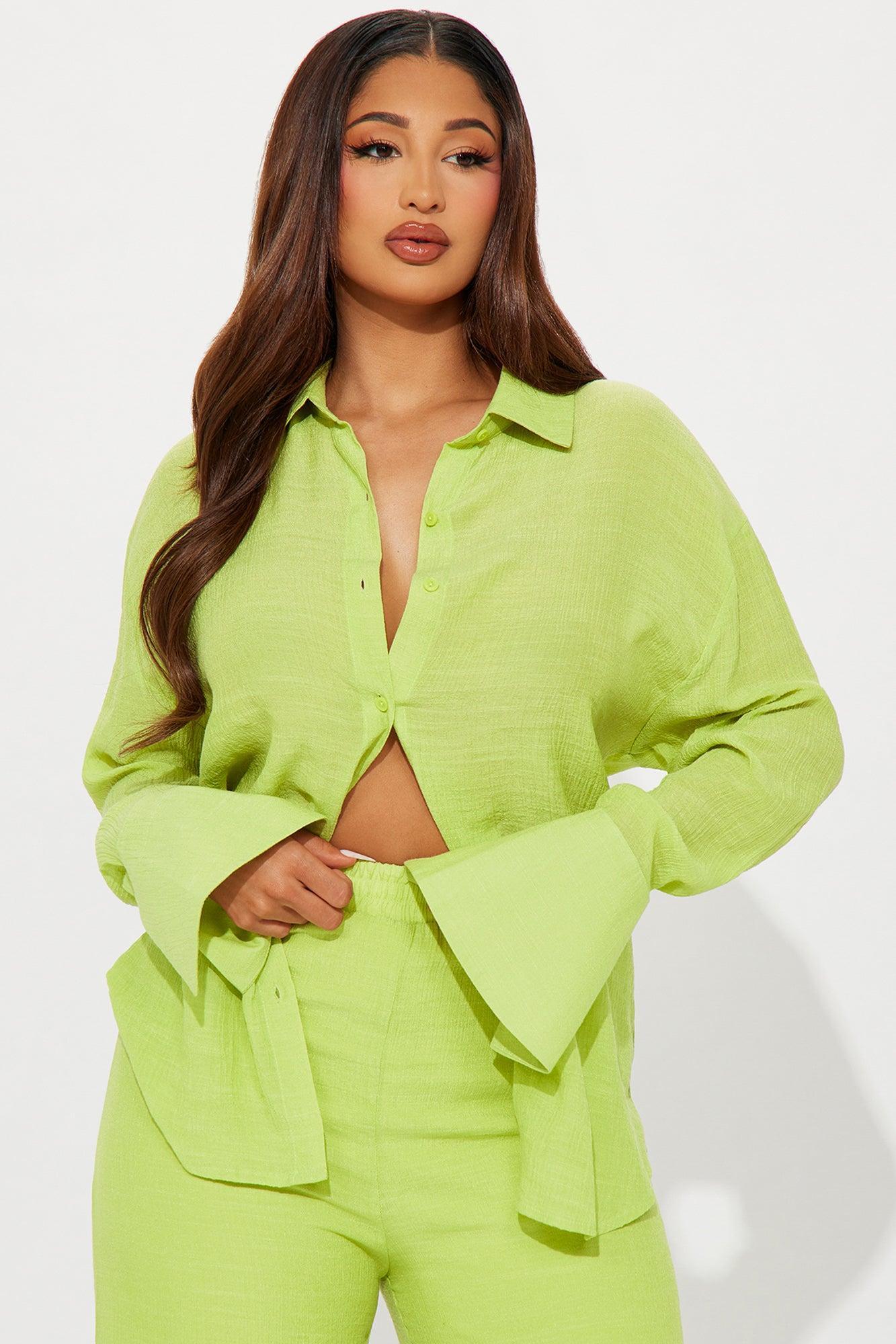 My Moment Gauze Pant Set - Green Product Image