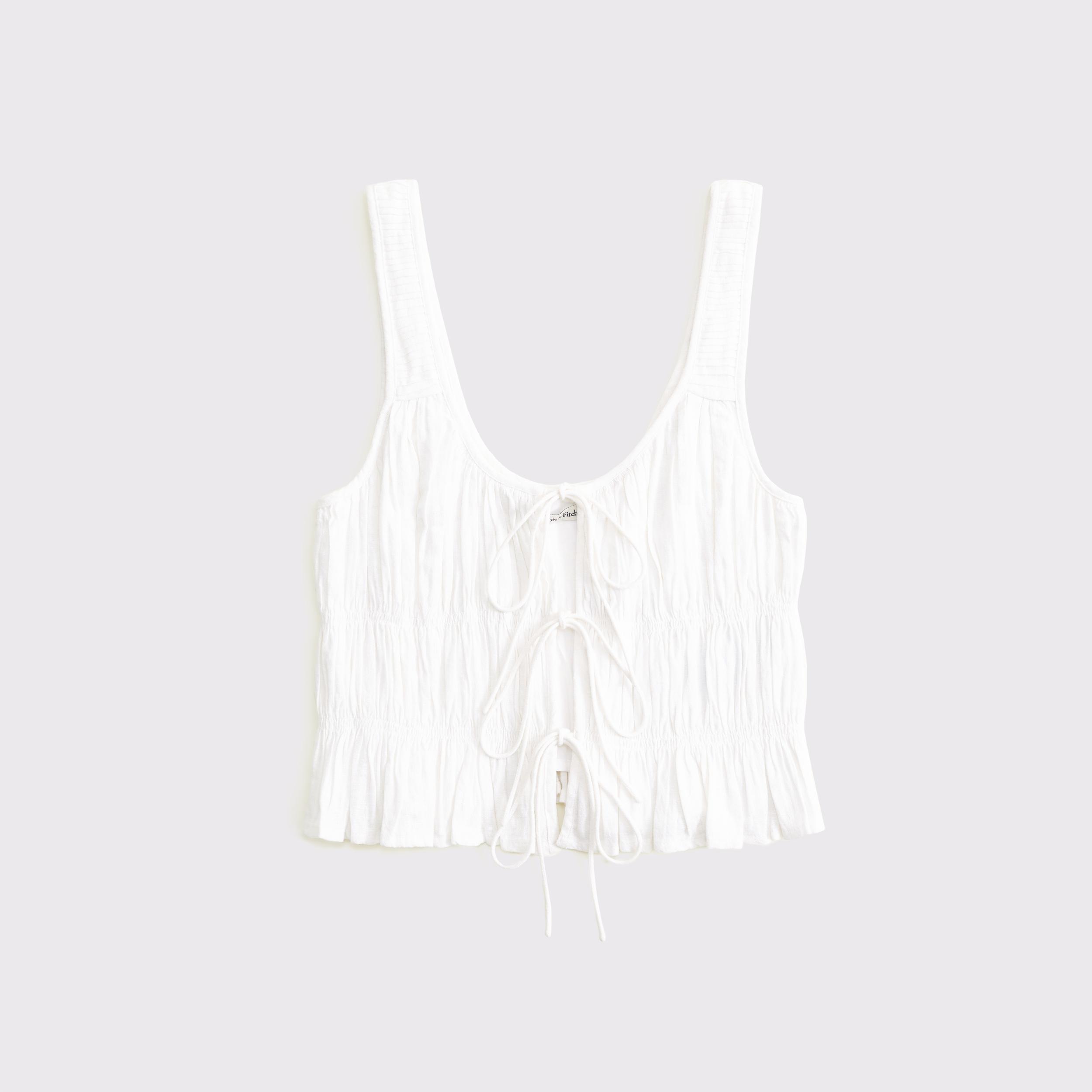 Ruched Tie-Front Top Product Image