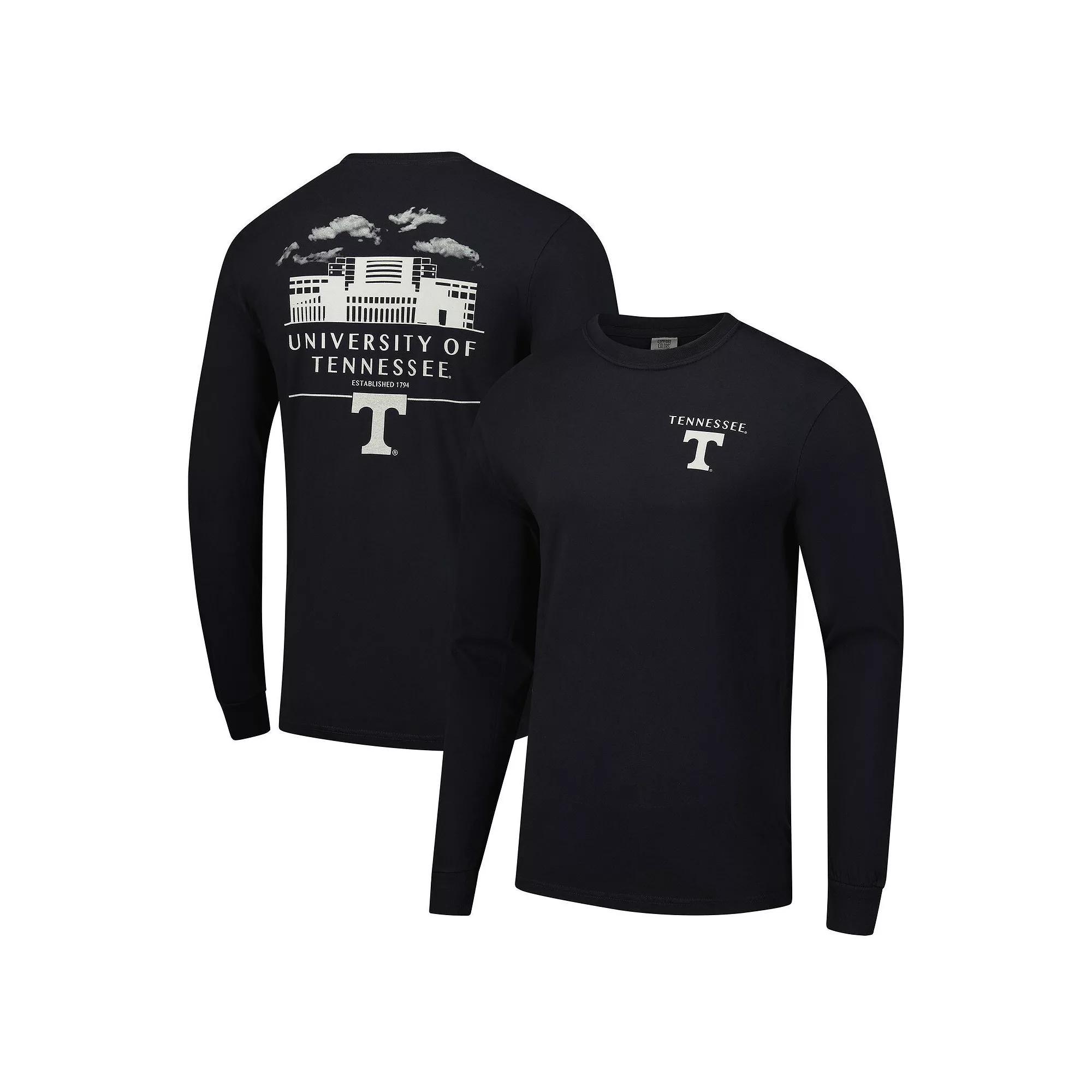 Men's Black Tennessee Volunteers Comfort Colors Campus Nights Long Sleeve T-Shirt, Size: Small Product Image