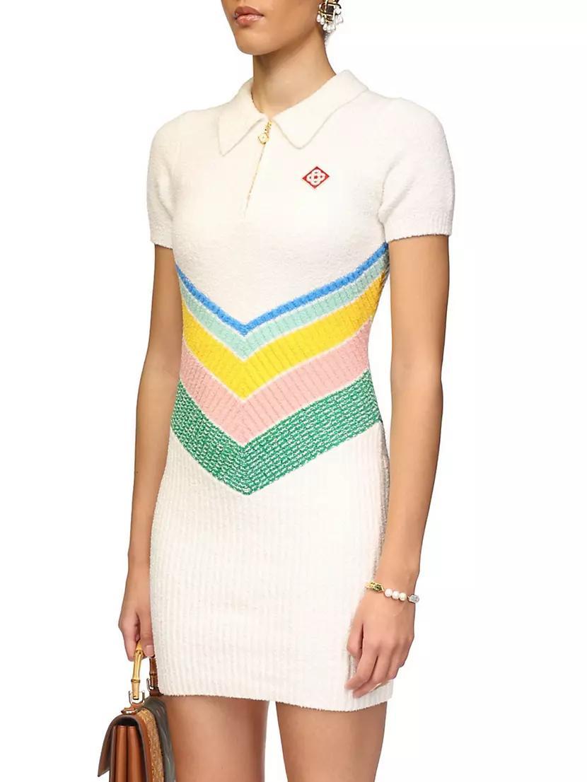 Chevron Boucle-Knit Tennis Minidress Product Image