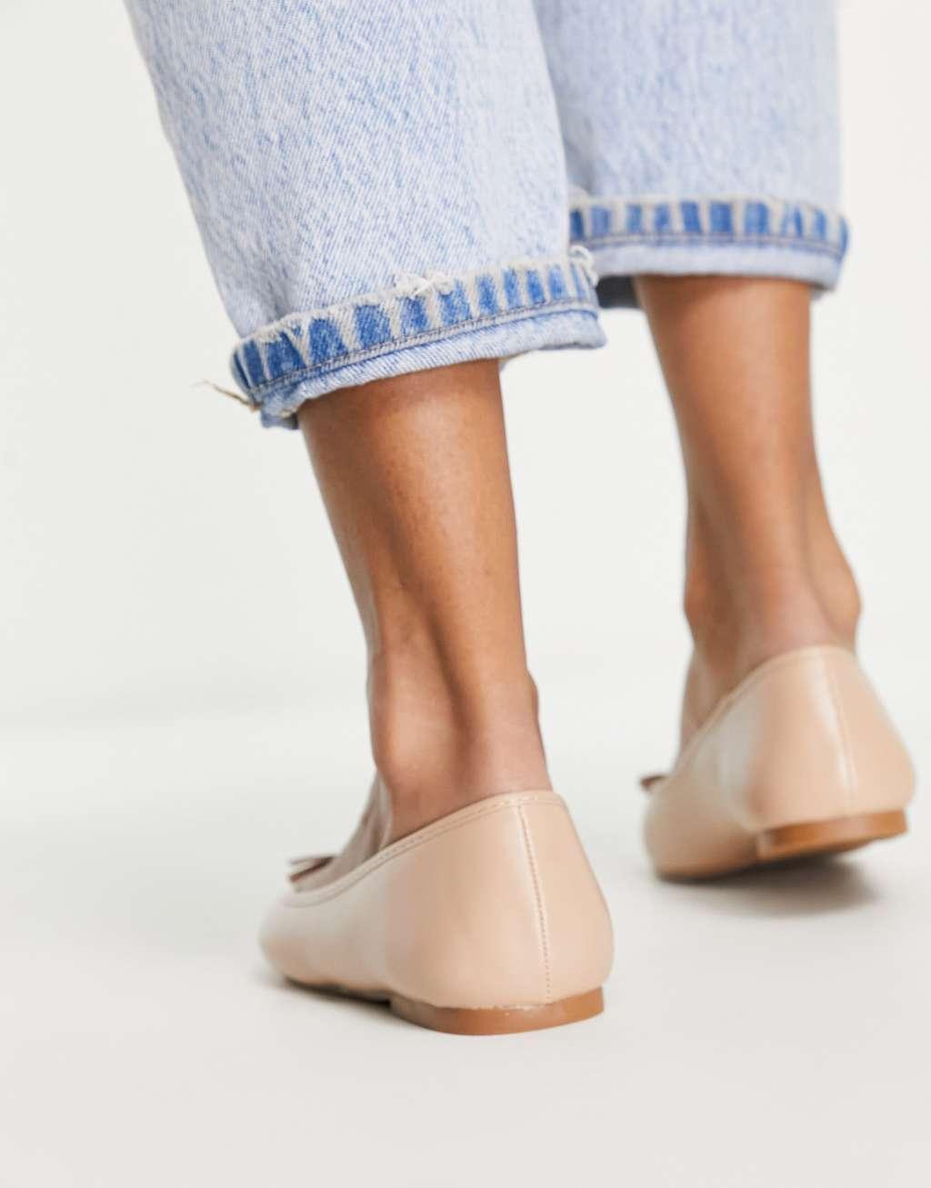 ASOS DESIGN Locus round ballet flats Product Image