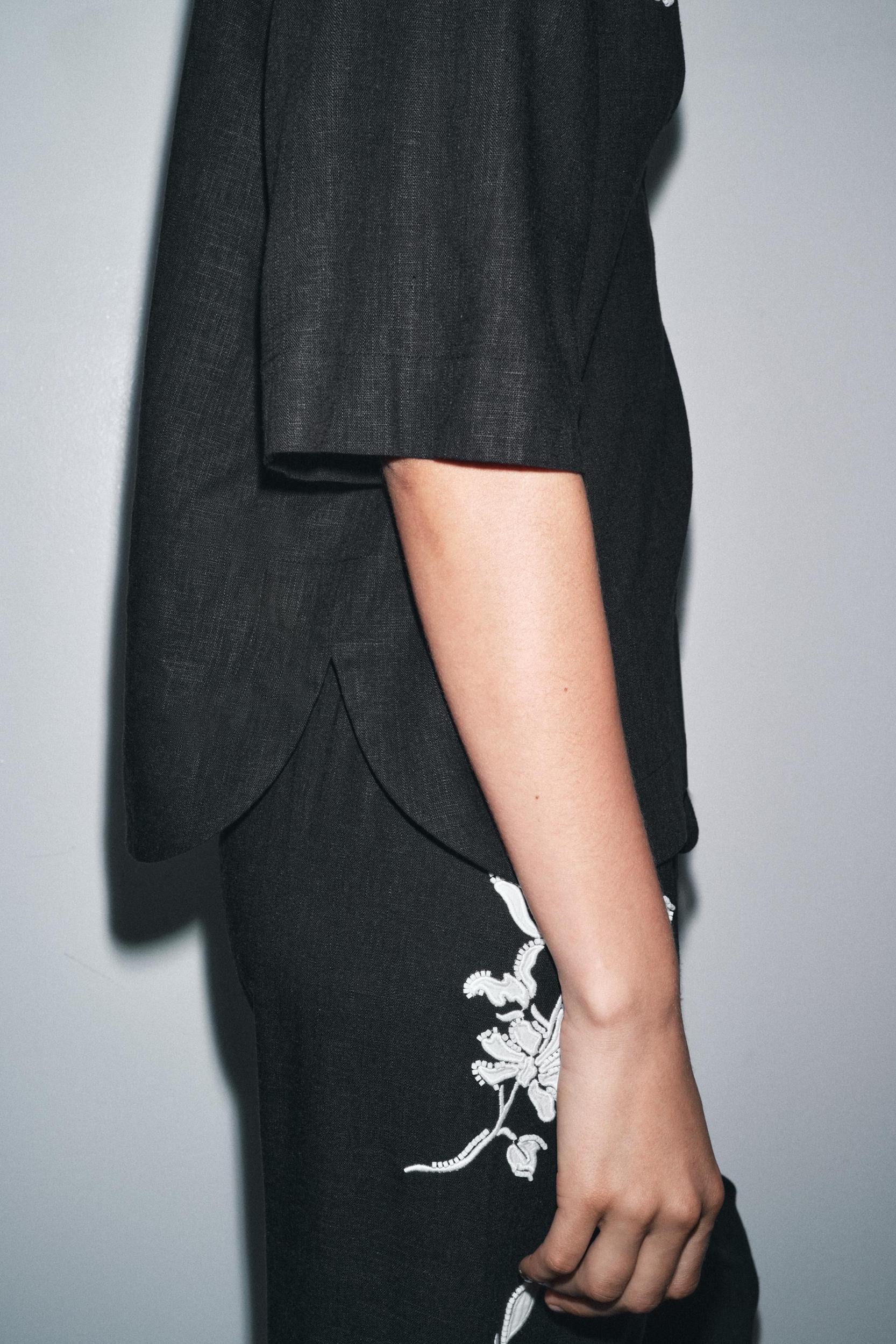 EMBROIDERED BEADED SHIRT ZW COLLECTION Product Image