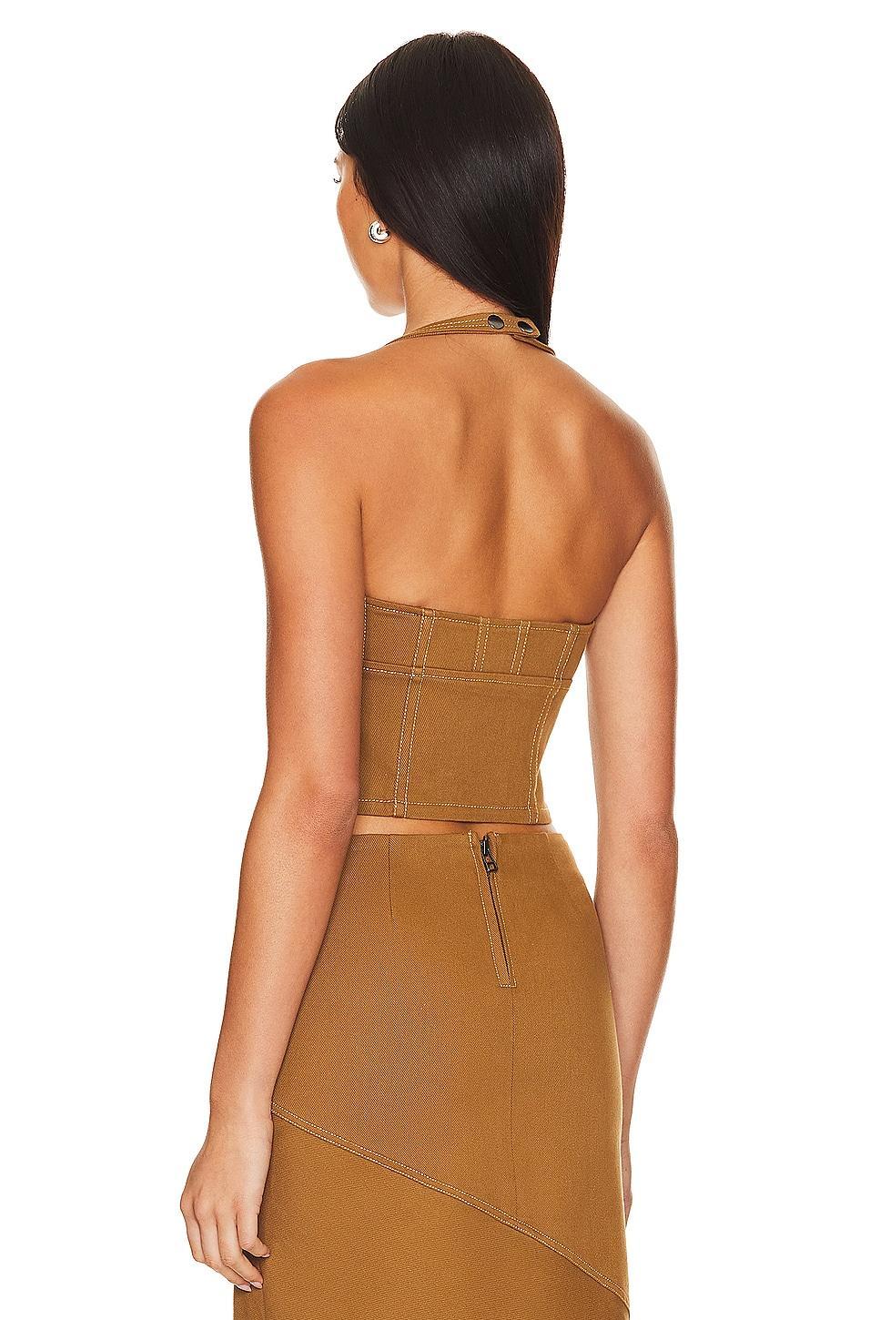 Lovers and Friends Cal Bustier in Khaki Product Image