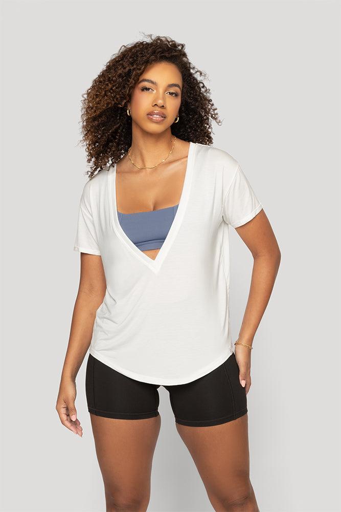 Reversible Deep V Tee - Nightshade Blue Product Image