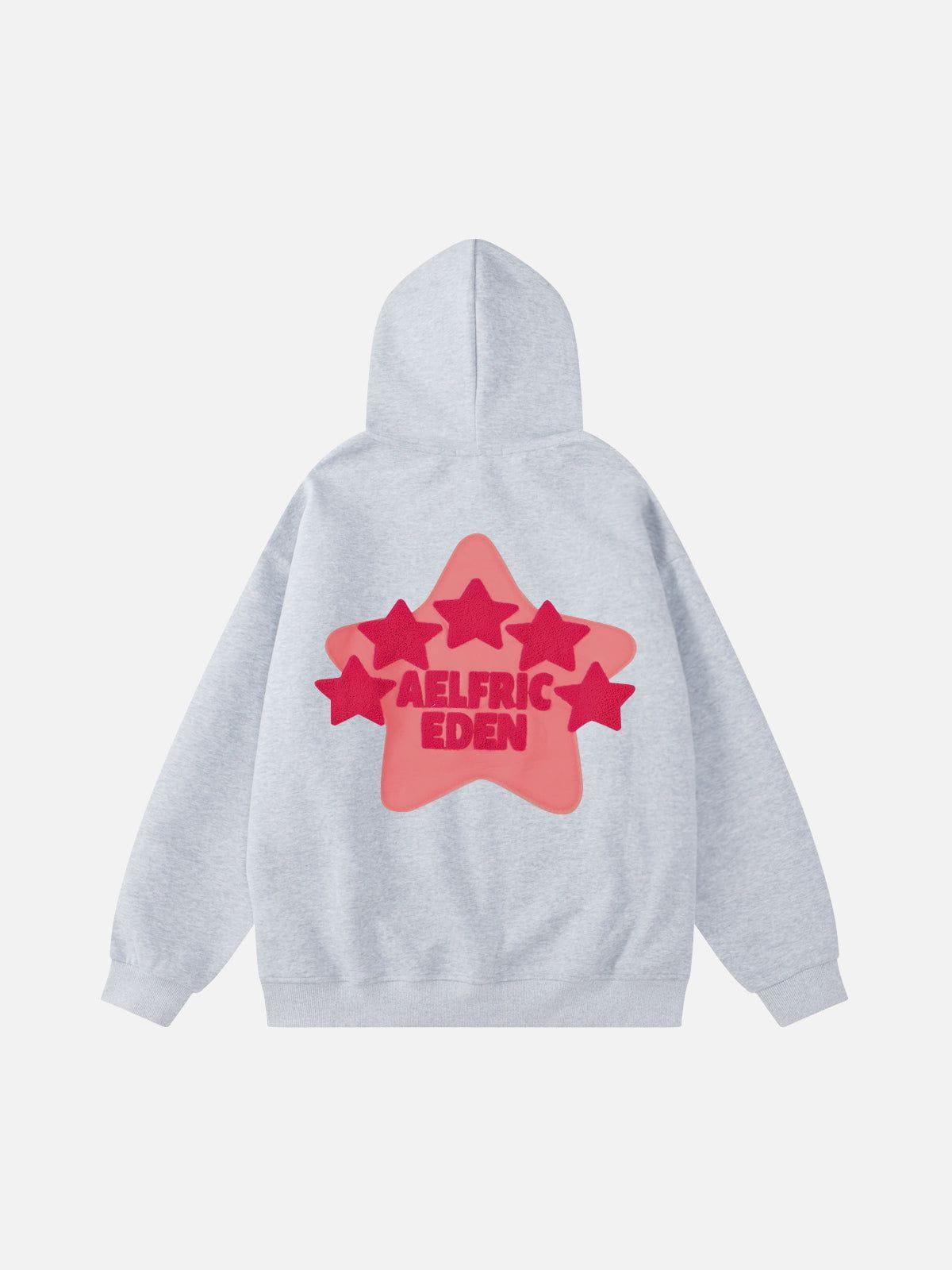 Aelfric Eden Vintage Embroidery Star Hoodie Product Image