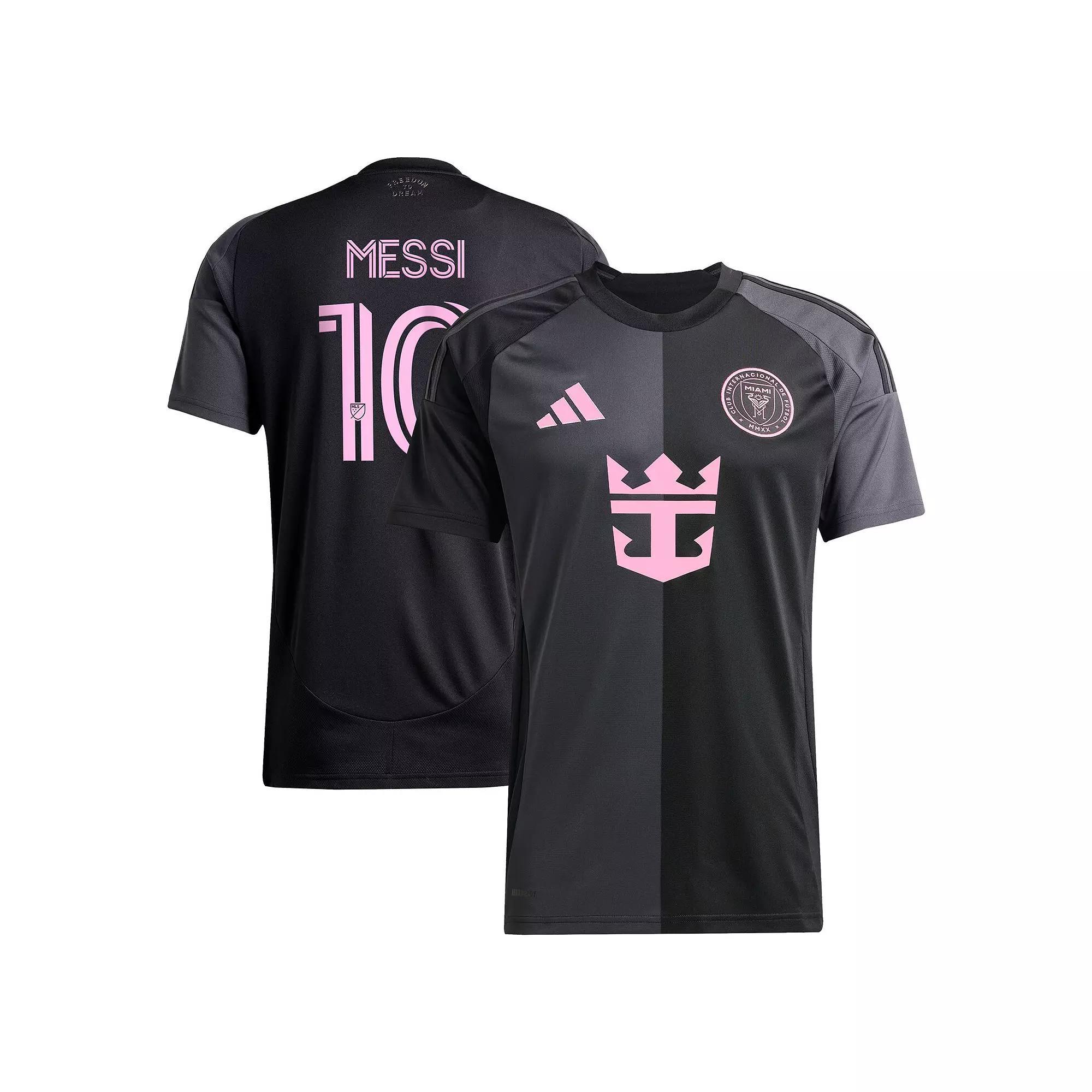 Men's adidas Lionel Messi Black Inter Miami CF 2025 The Fortitude Kit Replica Player Jersey, Size: Small, Mls Black Product Image