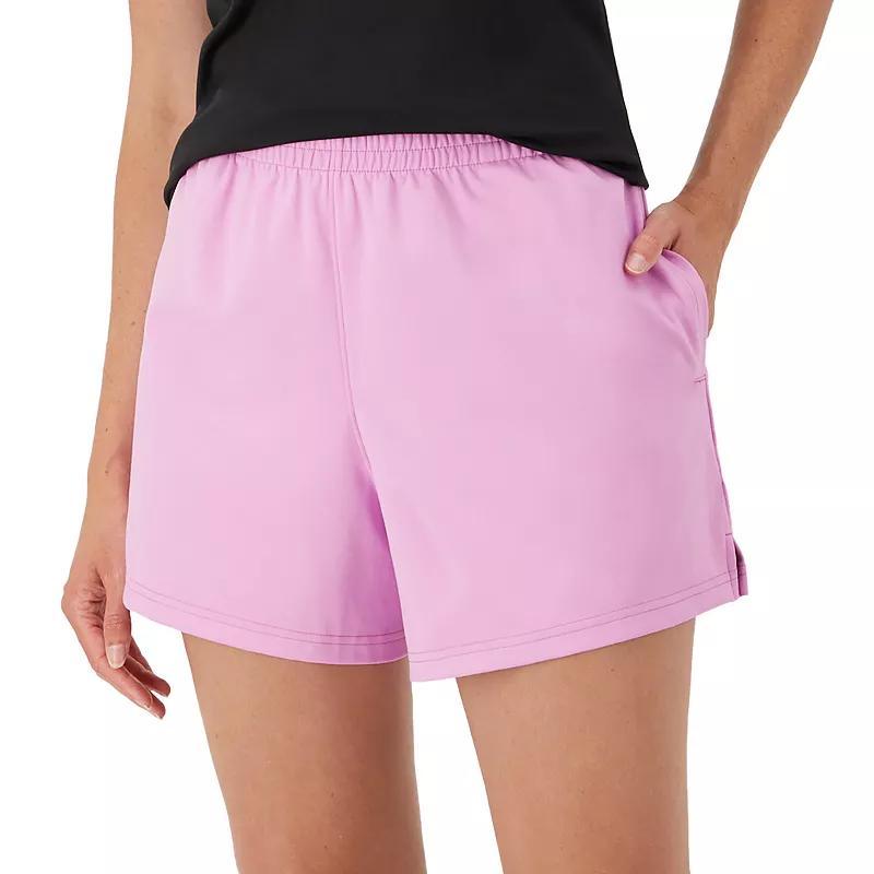 Hanes Moves Womens Stretch Performance Shorts, 3.25 Strawberry Candy Pink 2XL Product Image