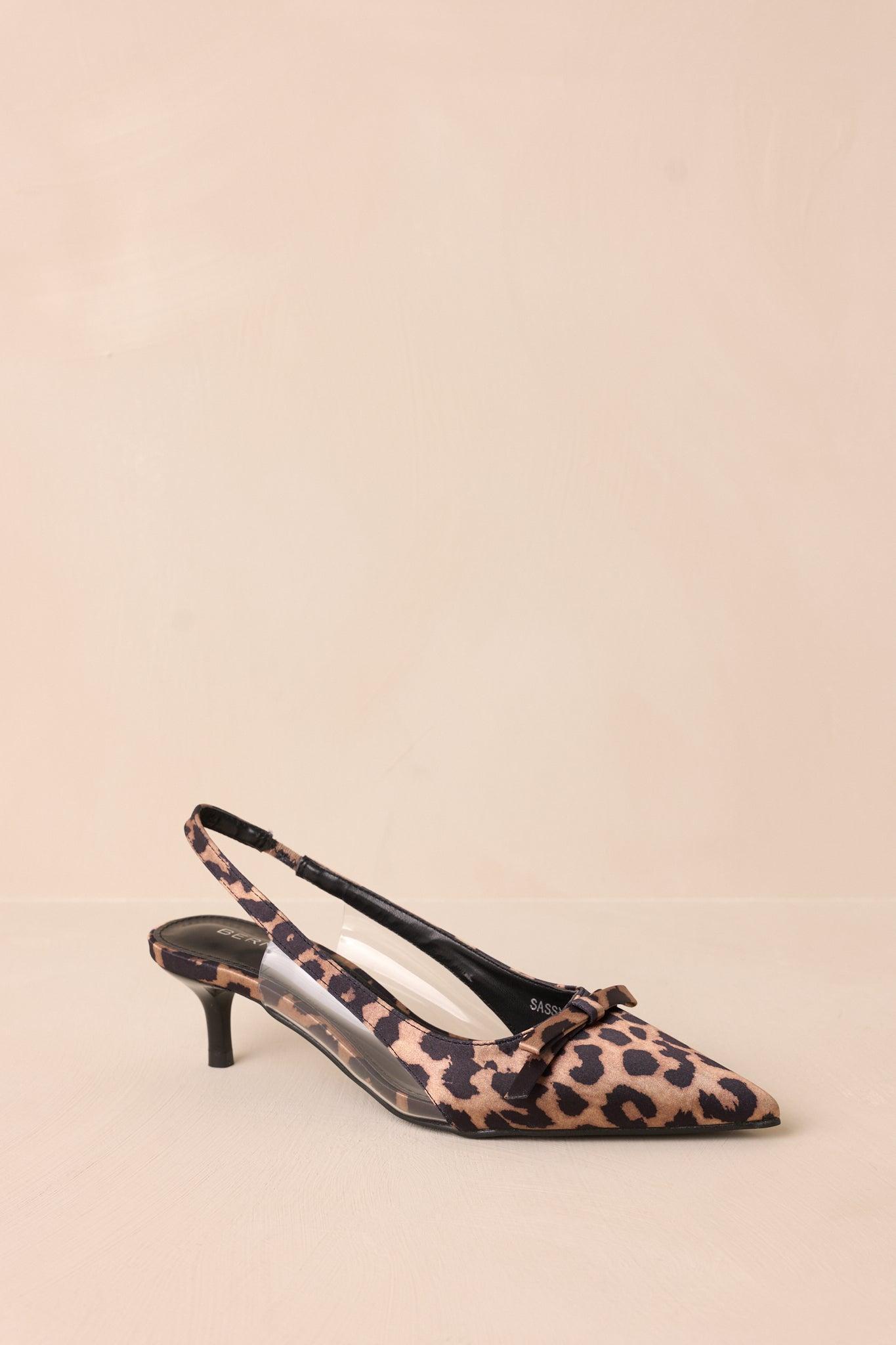 Regal Steps Leopard Print Slingback Kitten Heels Product Image