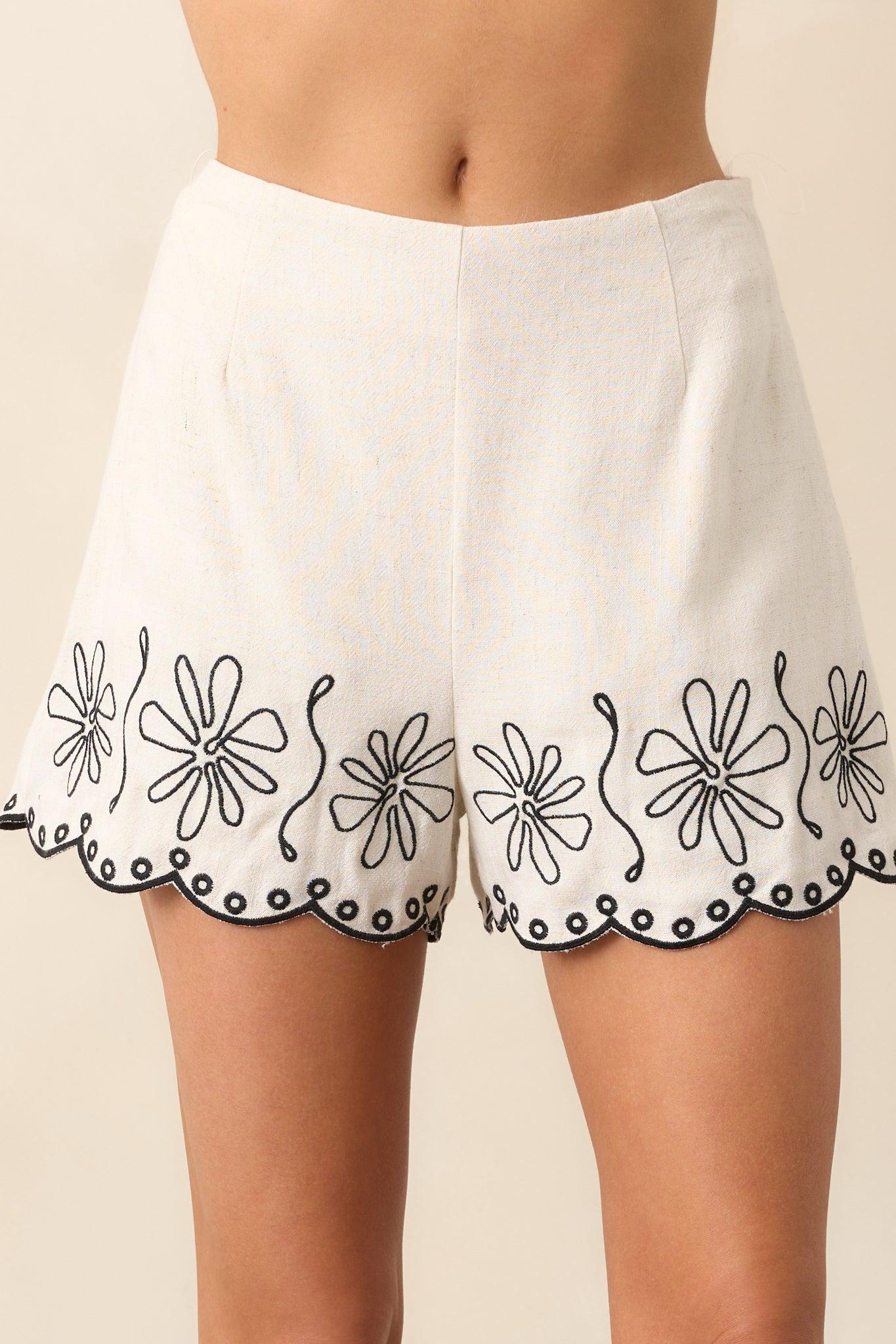 Out & About Natural Linen Shorts Product Image